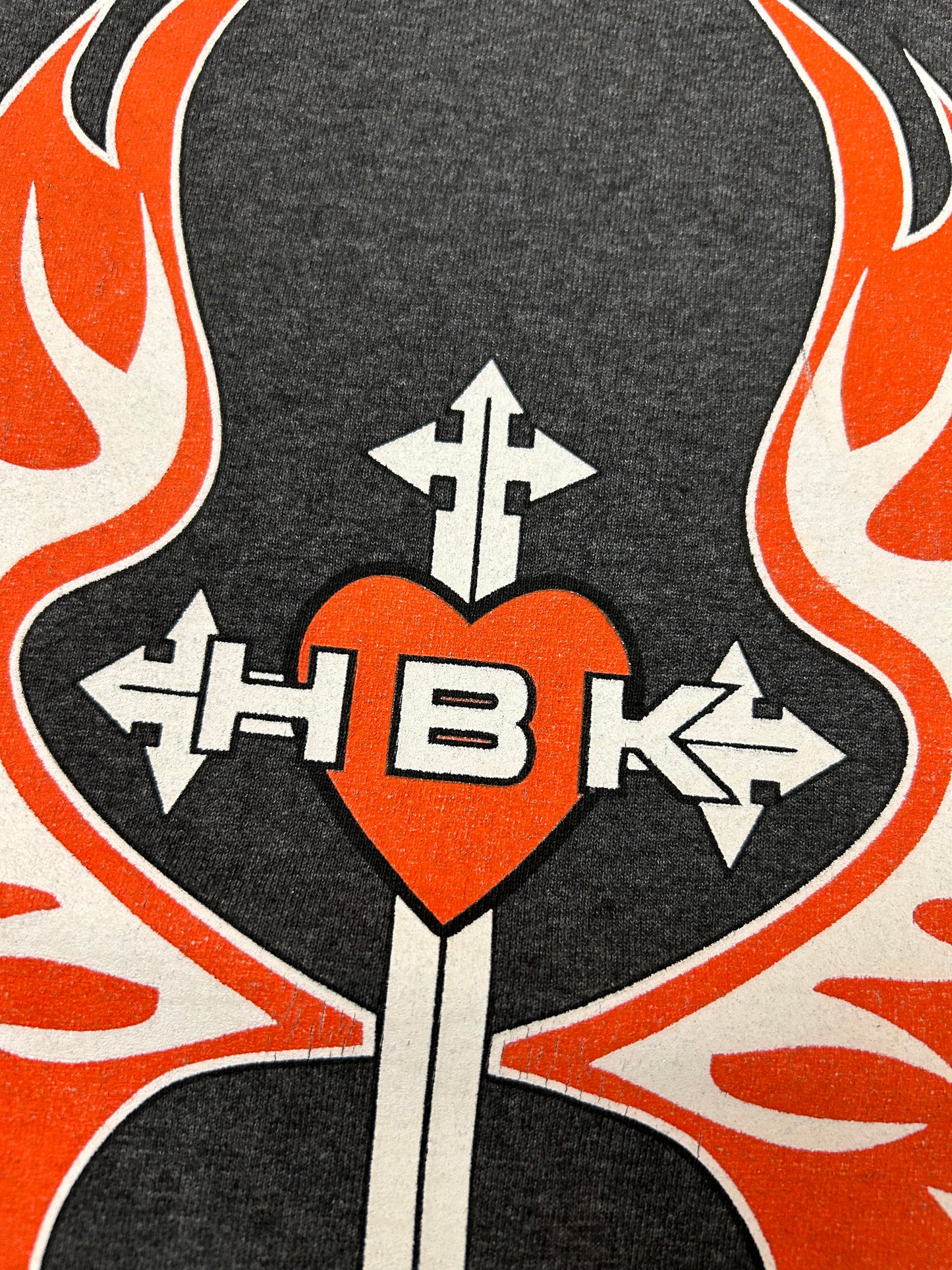 Vintage 00s WWE Shawn Michaels HBK Rise Above Wrestling Tee Large 21x29.5 Inches Gray As Is