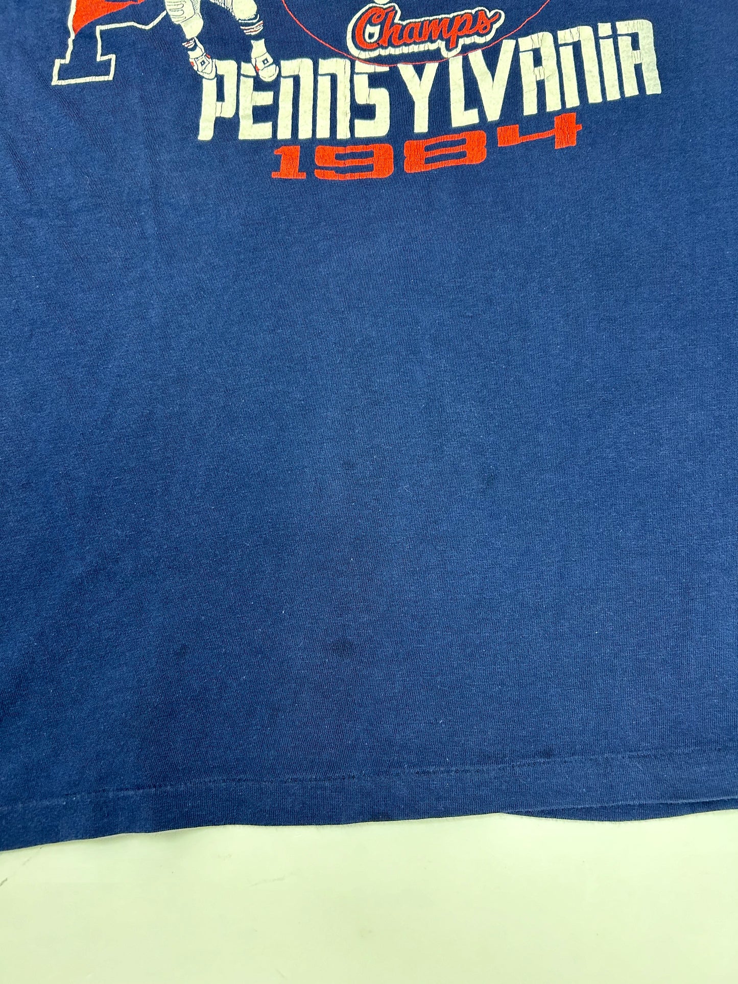 Vintage Collegiate Pacific 1984 Ivy League Champions University Of Pennsylvania Long Sleeve College Tee Medium Fit 20.5x26.5 Inches