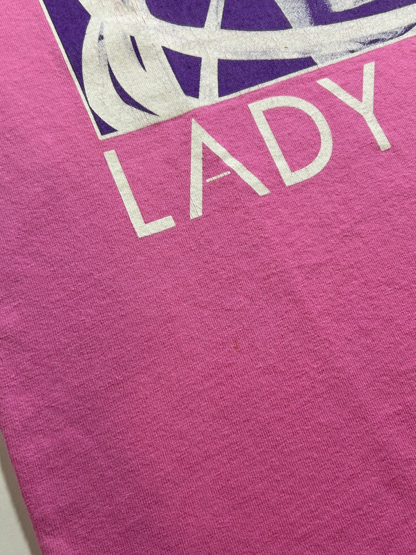 Lady Gaga 2009 The Monster Ball Tour Graphic Tee Pink Large 21.5x29.5 Inches As Is Worn Music