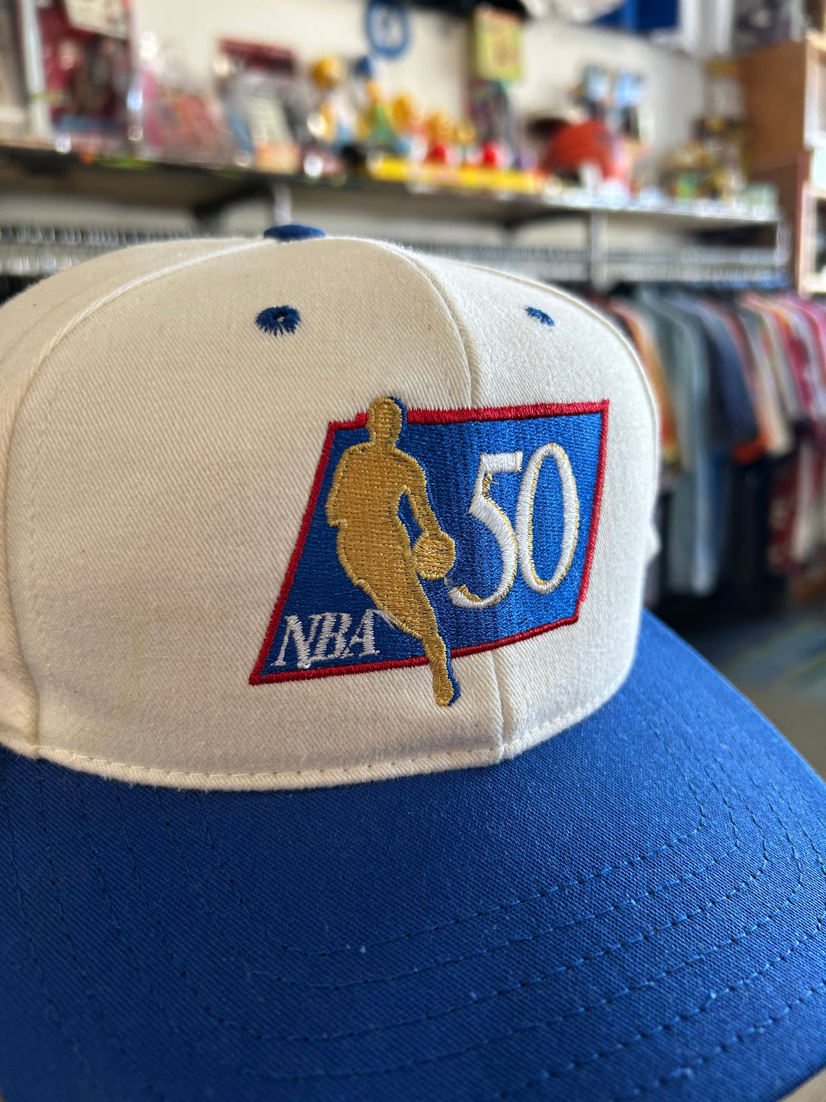 Vintage NBA 50 Year Anniversary SnapBack Hat 1996 50th Year Made In USA