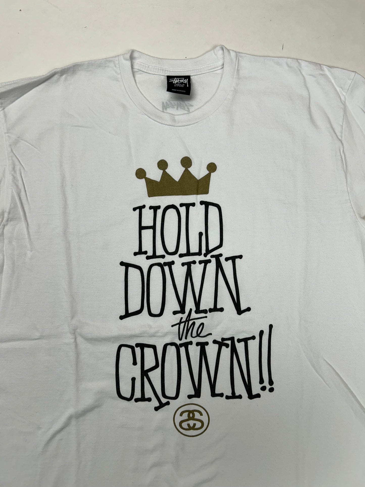 Vintage 00s Stüssy Hold Down The Crown Long Sleeve Tee Large 21x28 Inches