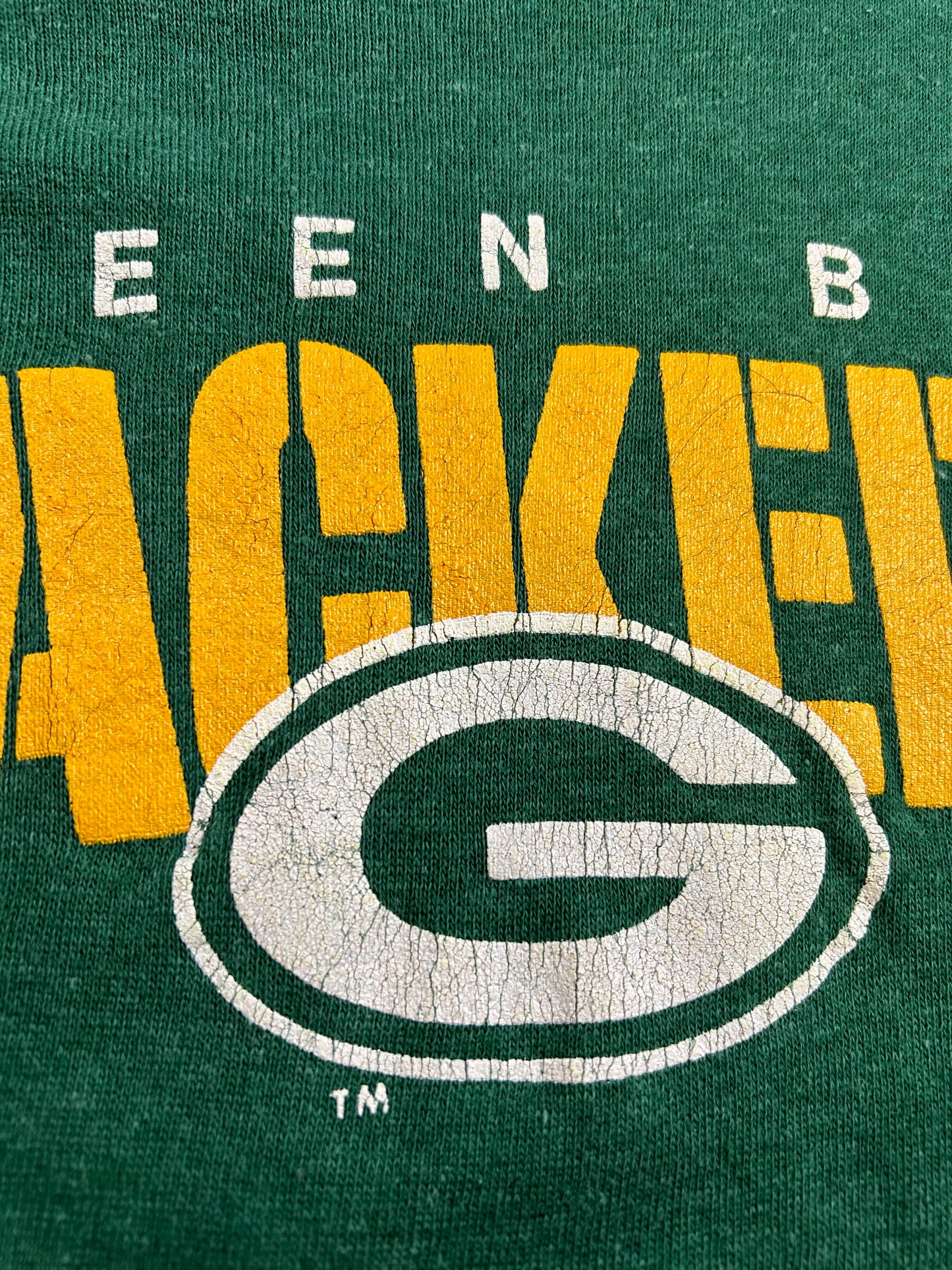 Vintage Green Bay Packers Champion Raglan Crewneck Sweatshirt 20.5x23.75 Inches XS/S 20.5x23.75 Inches