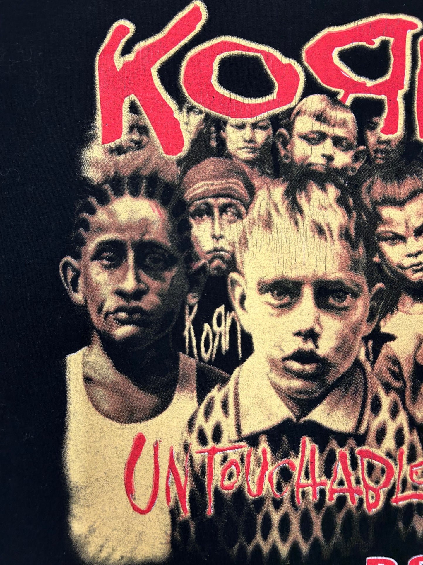 Vintage 2002 Korn Untouchables  The Tour With No Name Band Heavy Rock Shirt XL 23.25x29.25 Inches