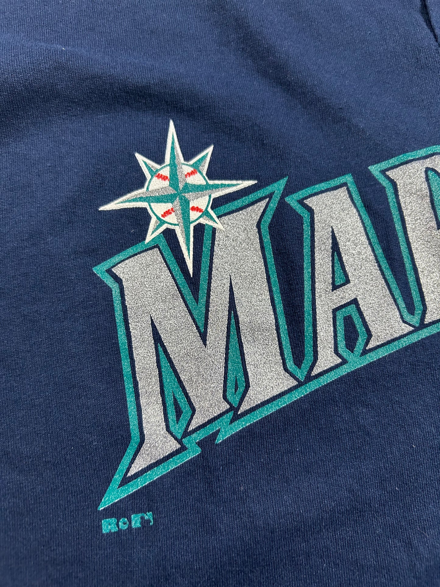 Vintage Russell Athletic Seattle Mariners MLB Baseball Style Tee Large 22.5x29.5 Inches