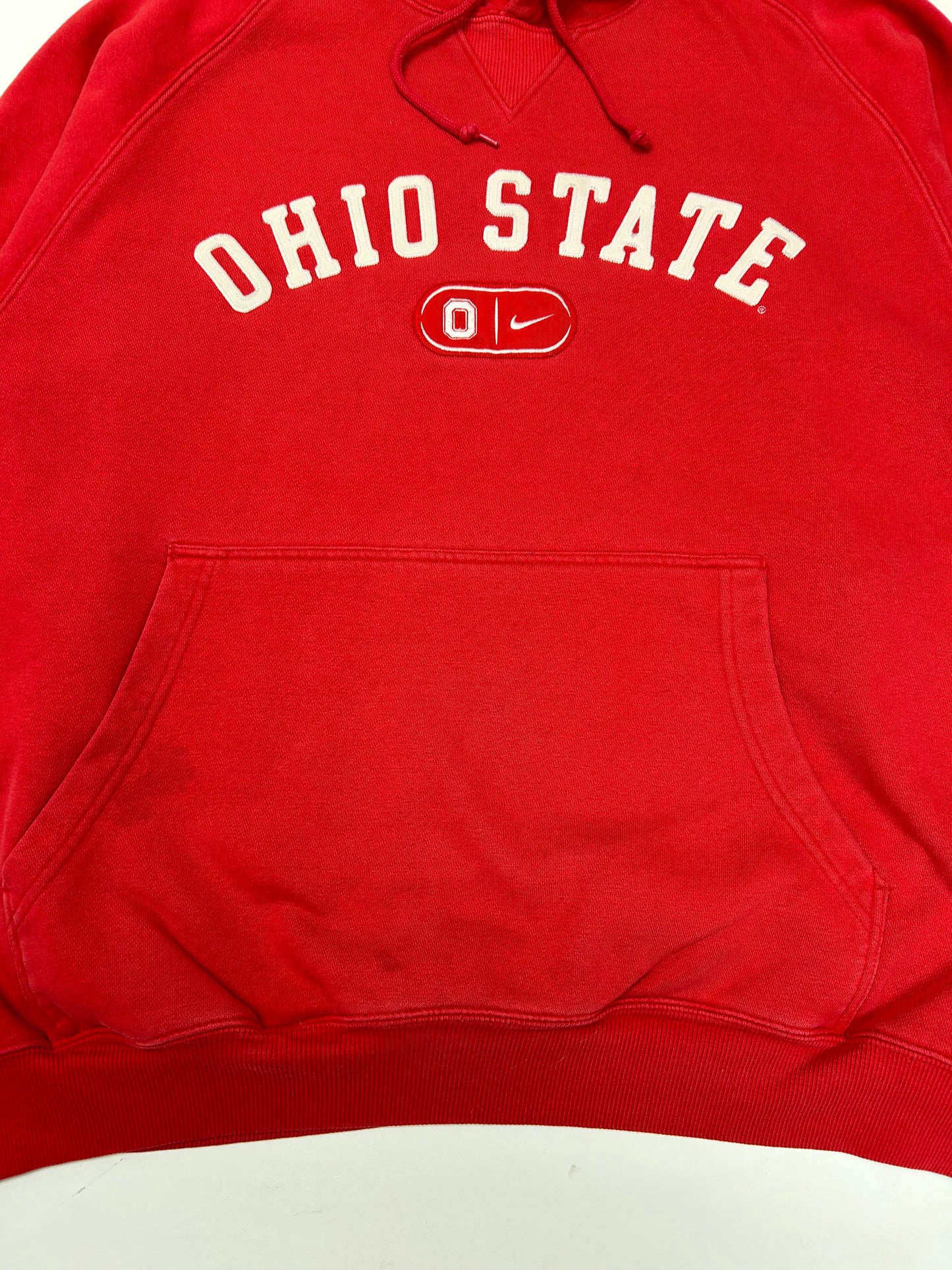 Vintage 00s Nike Team Ohio State Buckeyes College Hooded Sweatshirt Large As Is Red