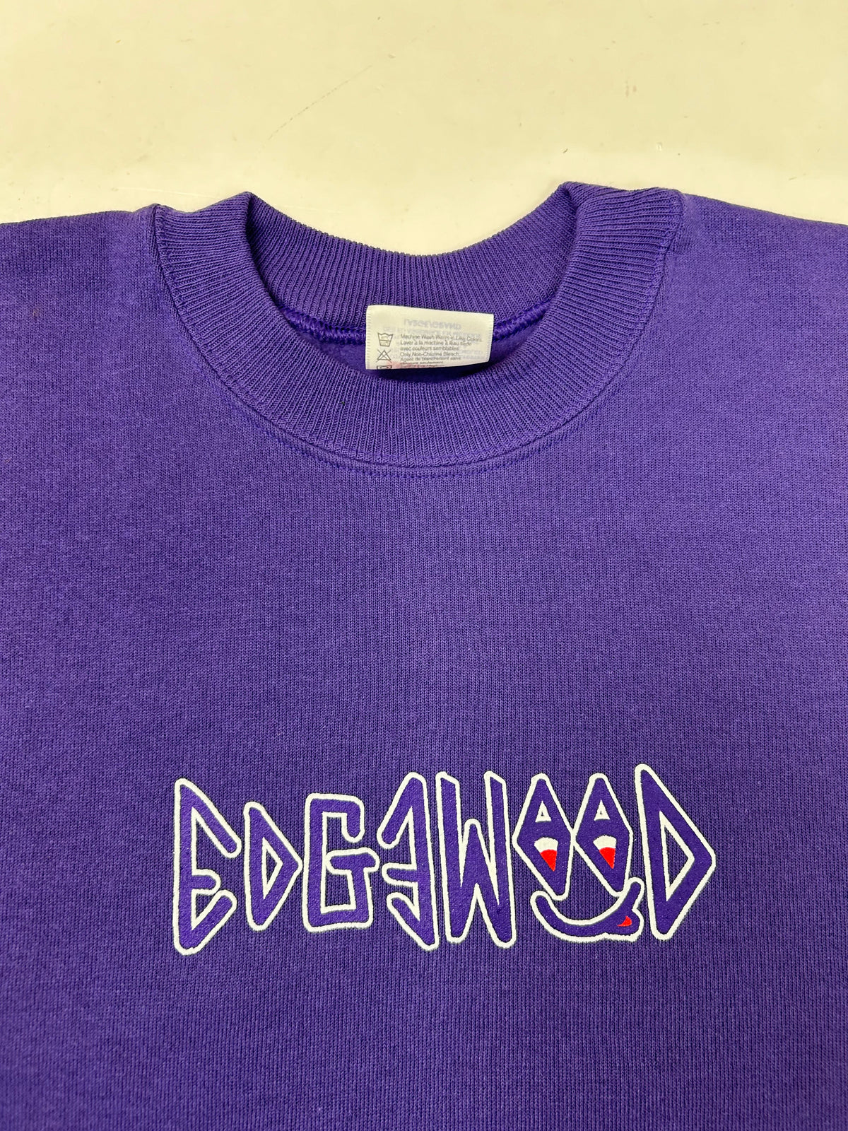 Edgewood New Jersey Deeper Than The Roots Crewneck Sweatshirts Hanes Activewear Tag 50/50 Blend USA/Mexico M/L Fit 23.5x27.5 Inches Purple