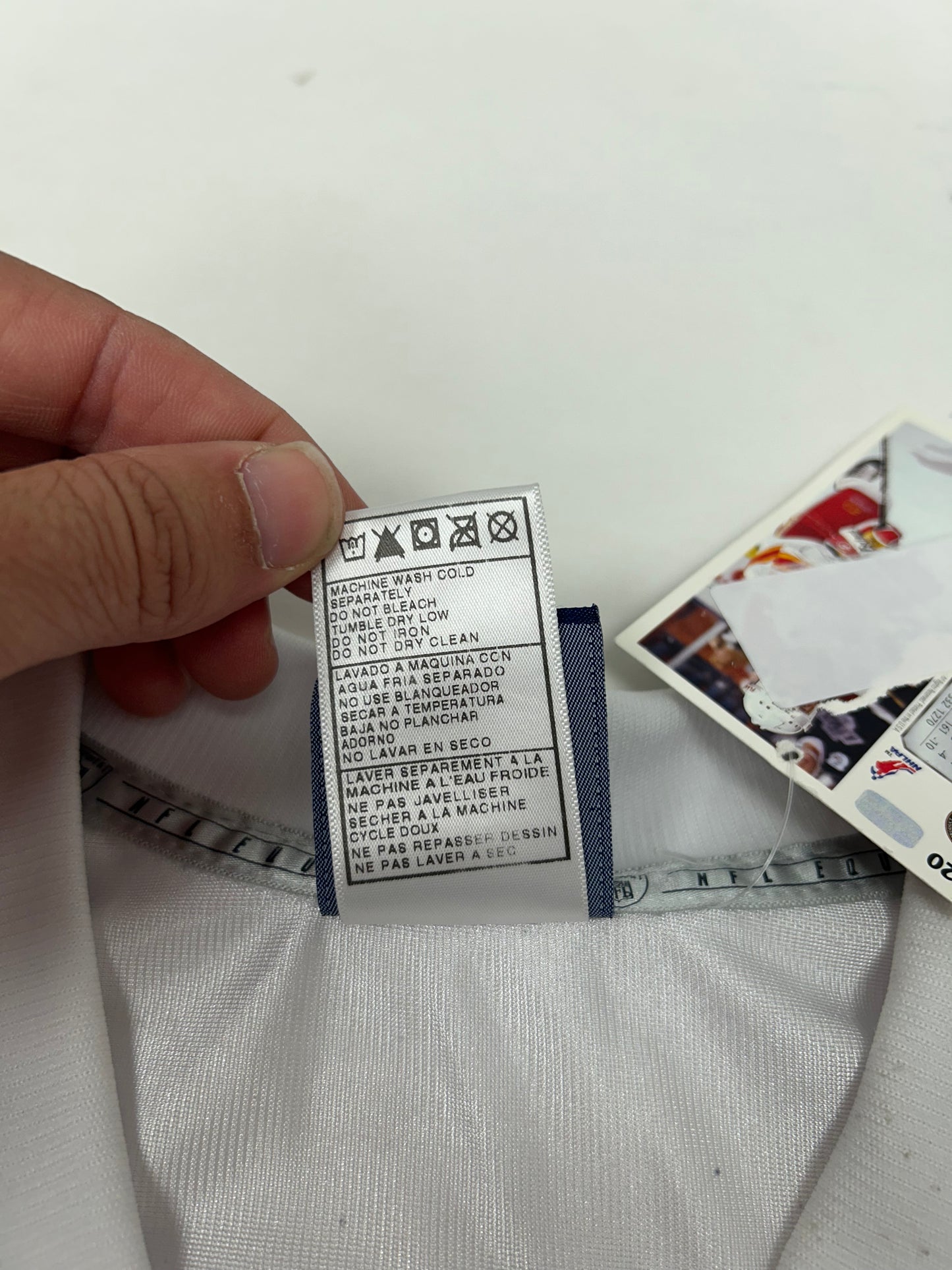 Vintage Reebok New York Giants Brendon Jacobs #27 Super Bowl XLII Jersey XL 26.5x33.75/35.5 Inches White