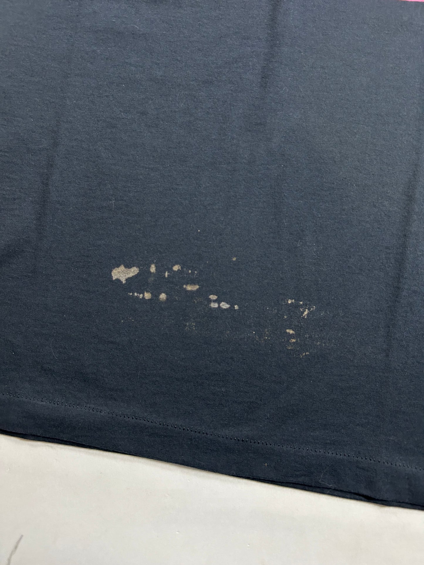 Vintage Parkway Music For All Occasions Tee Black As Is Has Bleach Marks 20x28.5 Inches