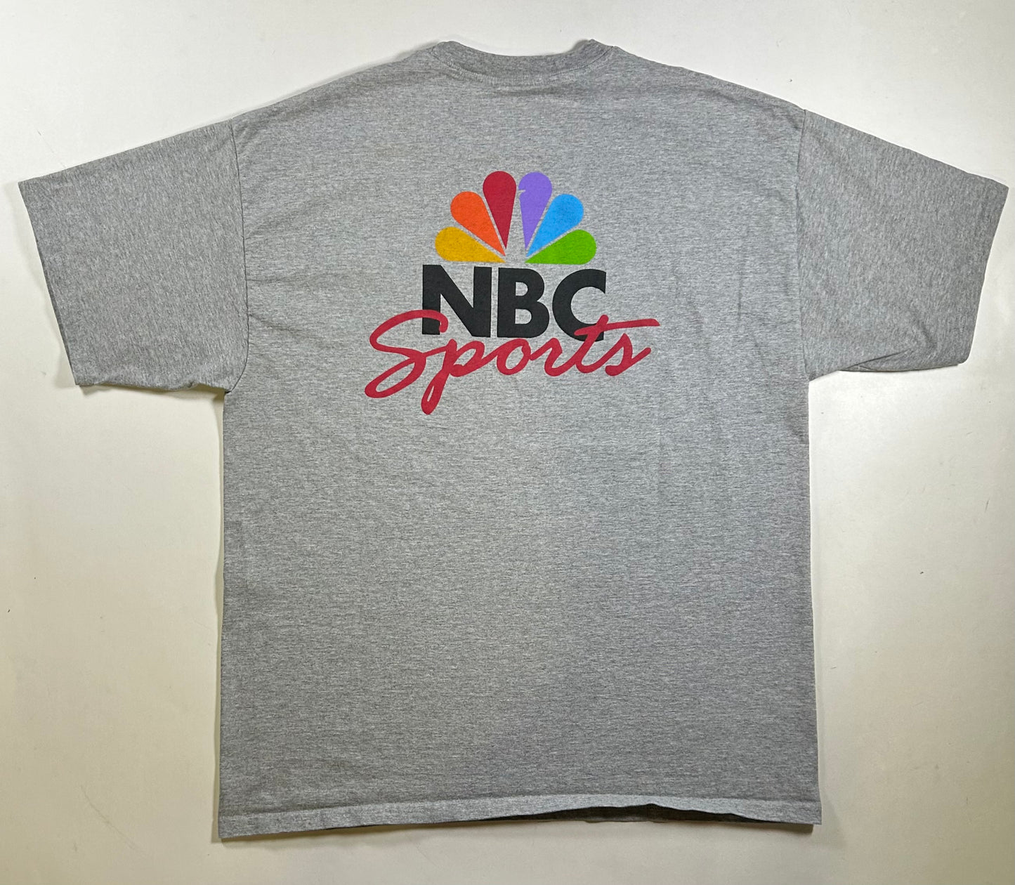 Vintage 2000s NBC Sports Tee Gray As Is 23.25x30.5 Inches
