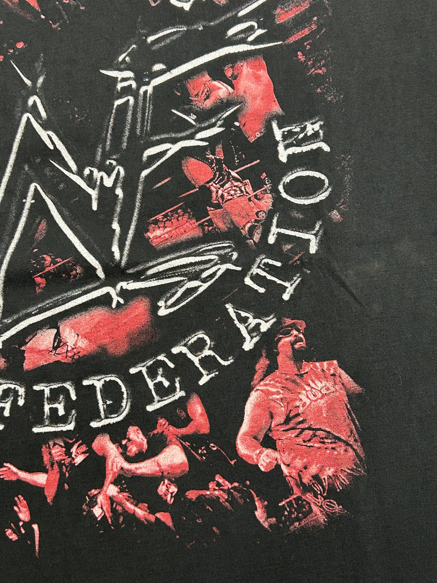 Vintage 90s WWF Wrestling World Wrestling Federation Wrestlers Tee 3XL 27.5x32 Inches Well Worn & Faded As Is
