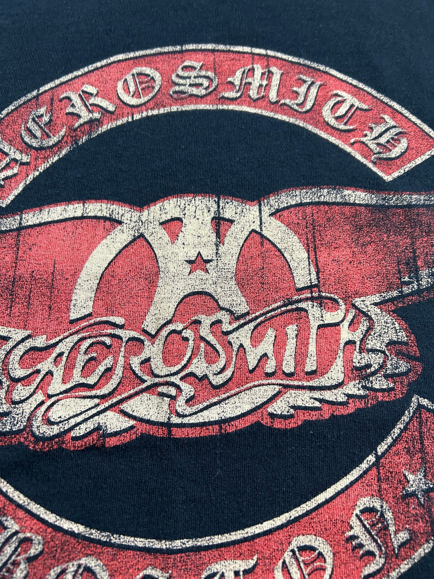 Vintage Aerosmith Boston Band Tee Rock Shirt 2008 2000s Music Large 21.5x27.25 Inches