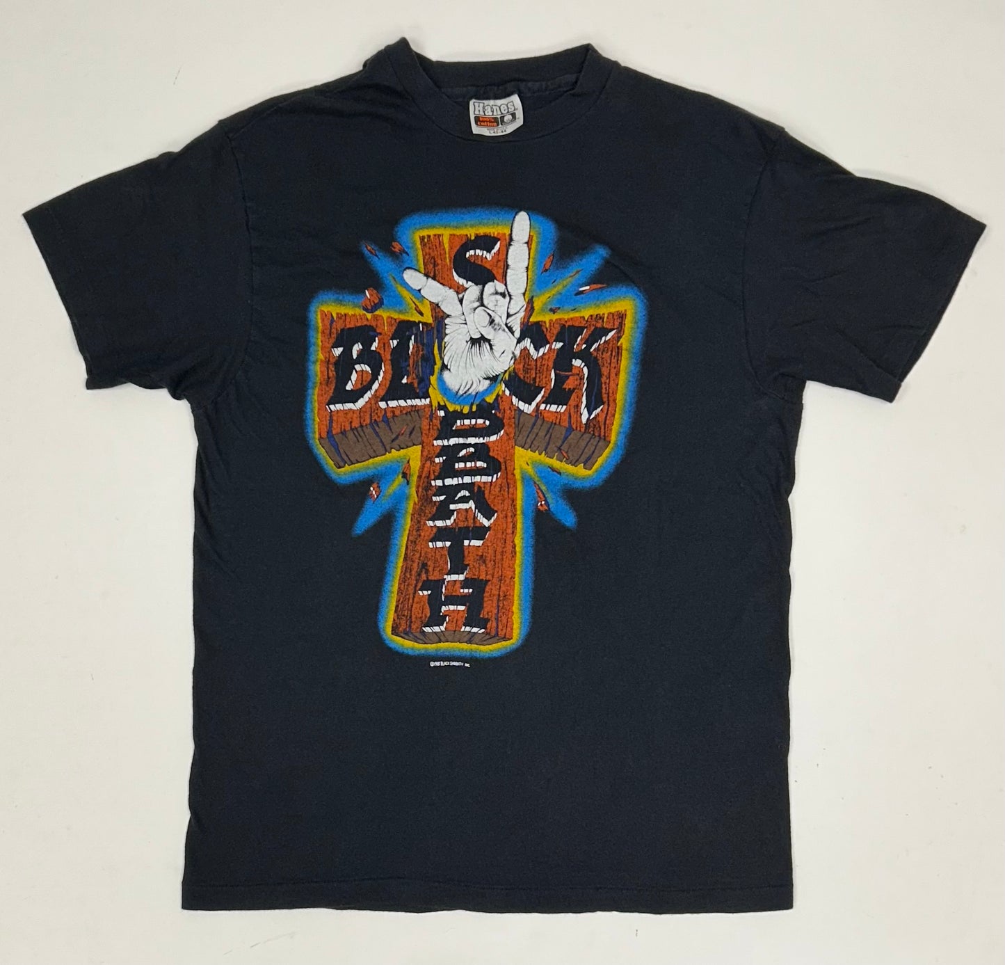 Vintage Black Sabbath Mob Rules Tour 1981 Cross Rock Band Tee 19.5x26.5 Inches Medium Fit