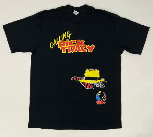 Vintage Dick Tracy Disney Calling Dick Tracy Promo Single Stitch Tee L/M 20.75x28.5 Inches
