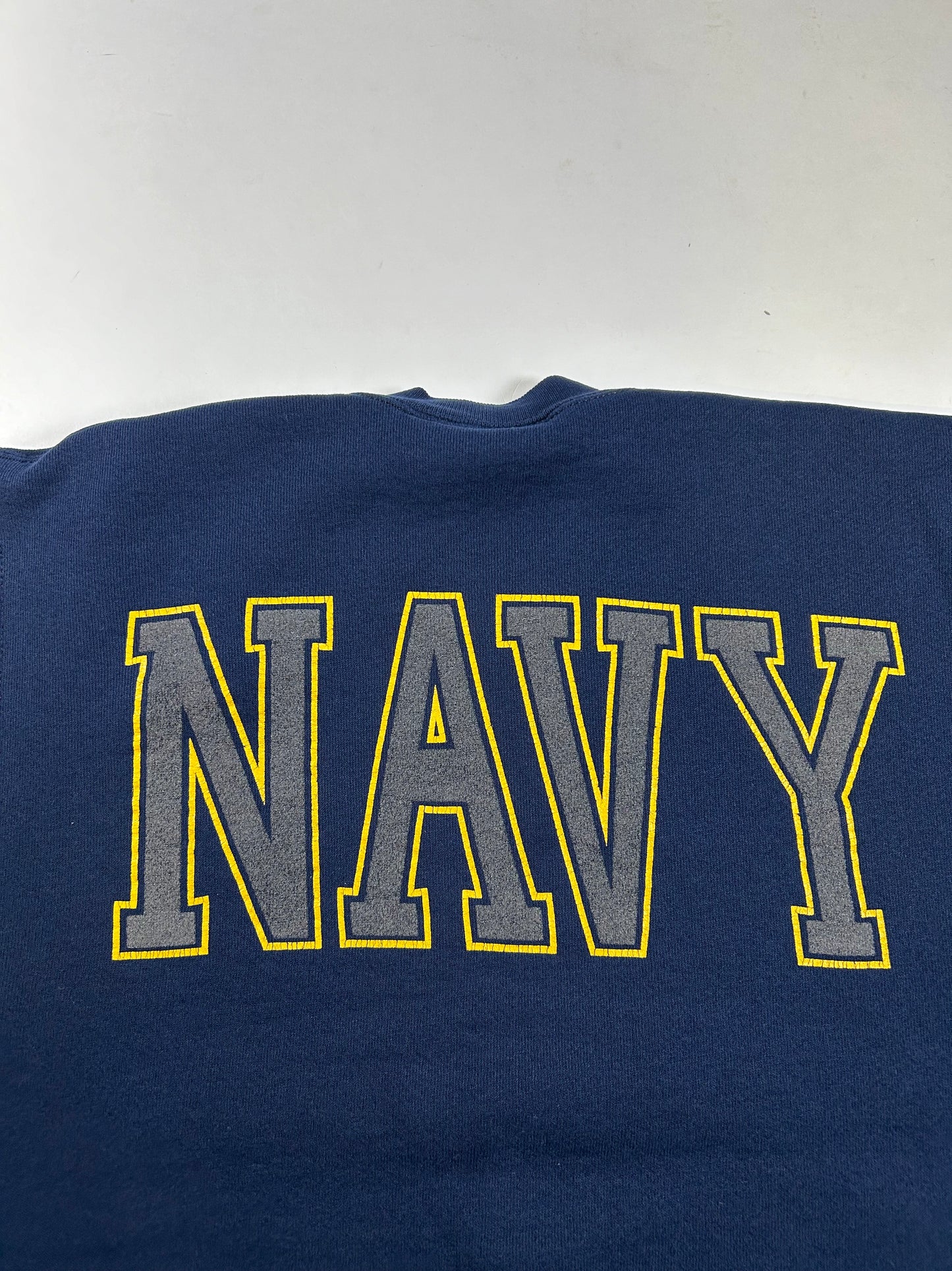 Vintage 90s United States Navy 3M Logo M.J. Soffe Sweatshirt Crewneck Small 19.75x24.5 Inches Navy