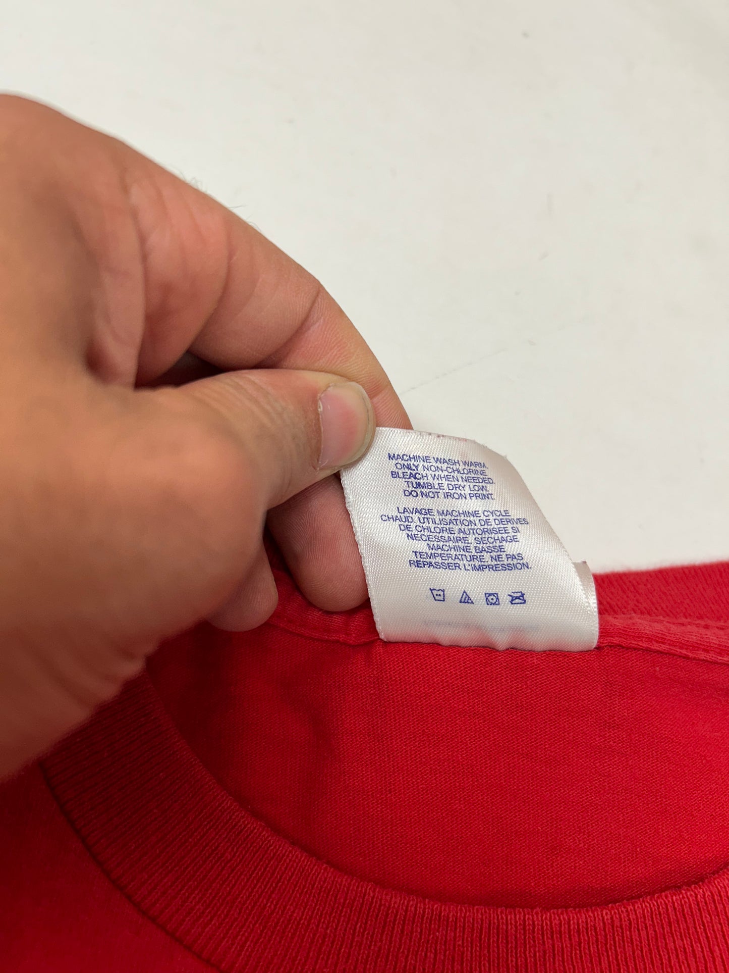 Vintage Reebok Brand Long Sleeve Tee Red XL 24.5x30.75 Inches