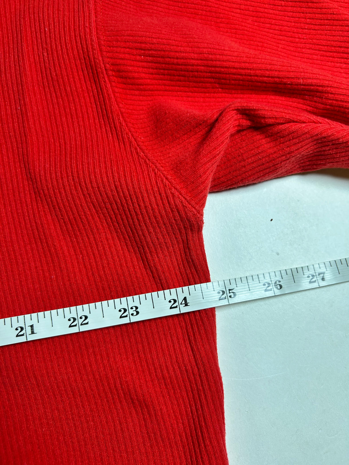Vintage 90s Marlboro Unlimited Thermal Red Ribbed Cotton Pullover Henley XL 24.75x28.25 Inches