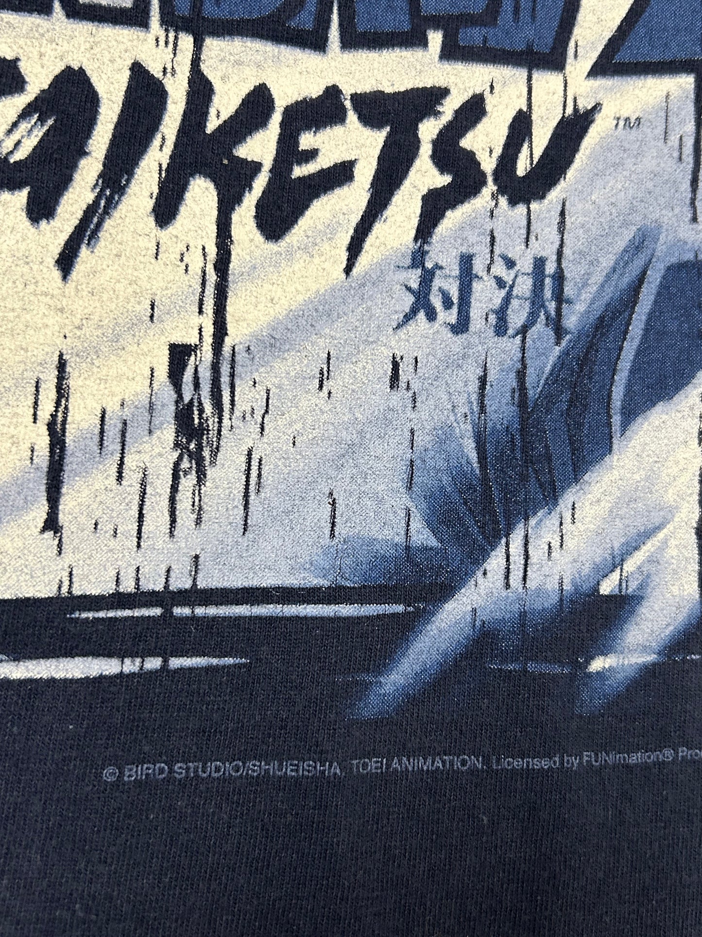 Vintage Dragon Ball Z Taiketsu Anime TV Show Tee Medium 19.5x26.25 Inches Navy
