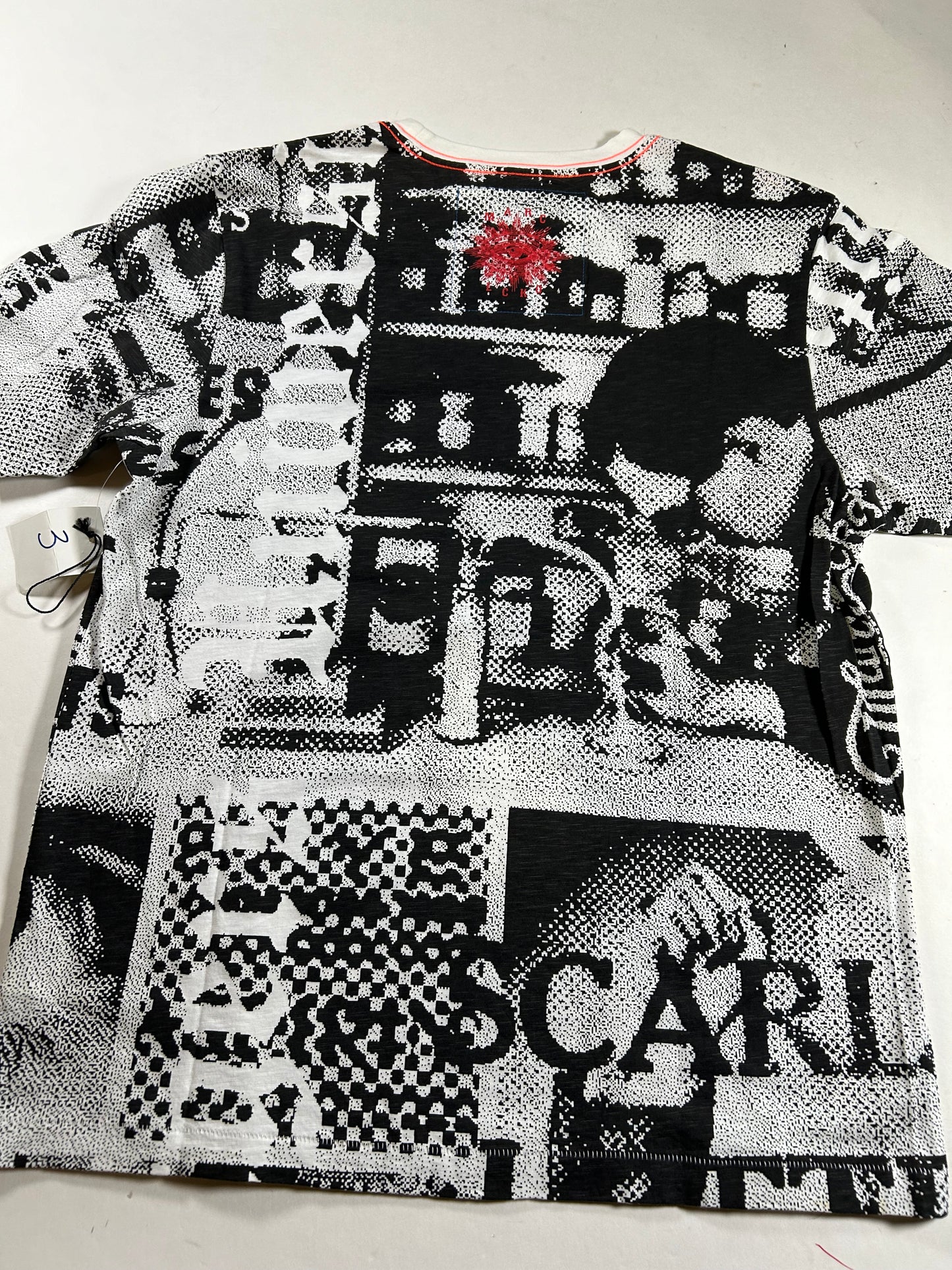 Vintage Eckō Marc Echō Cut & Sew Rutgers University Street Alchemists AOP Football Tee Large 22x29 Inches