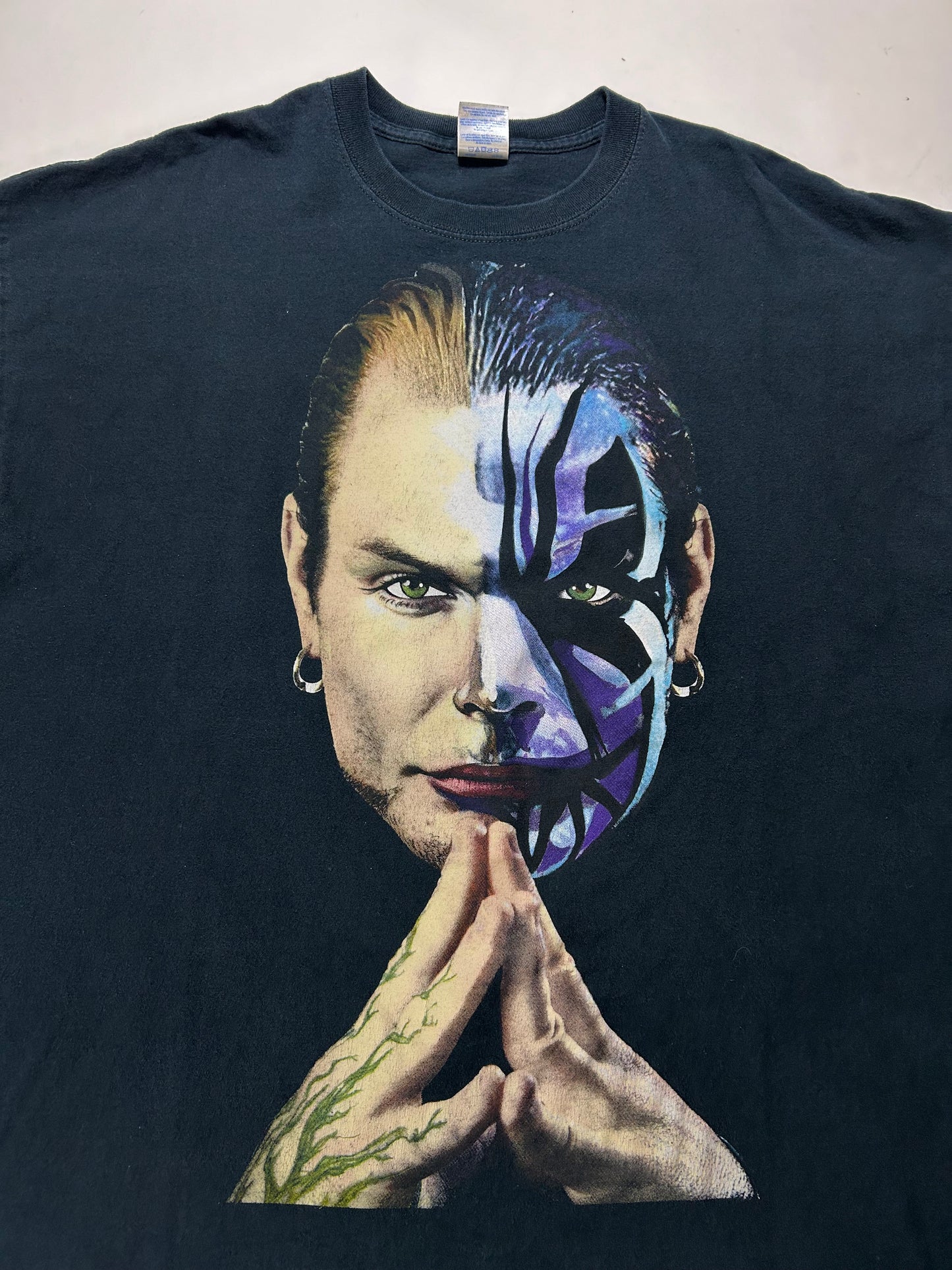 Vintage TNA Jeff Hardy Wrestling Shirt "The Ring Is My Canvas" Face Tee 2XL 26.25x30.25 Inches 2000