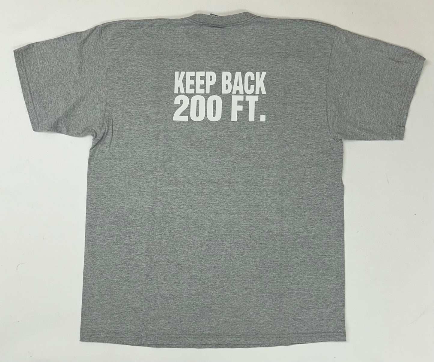 Vintage 90s F.D.N.Y. Keep Back 200Ft Firefighter Tee USA XL+ 24.5x31.25 Inches