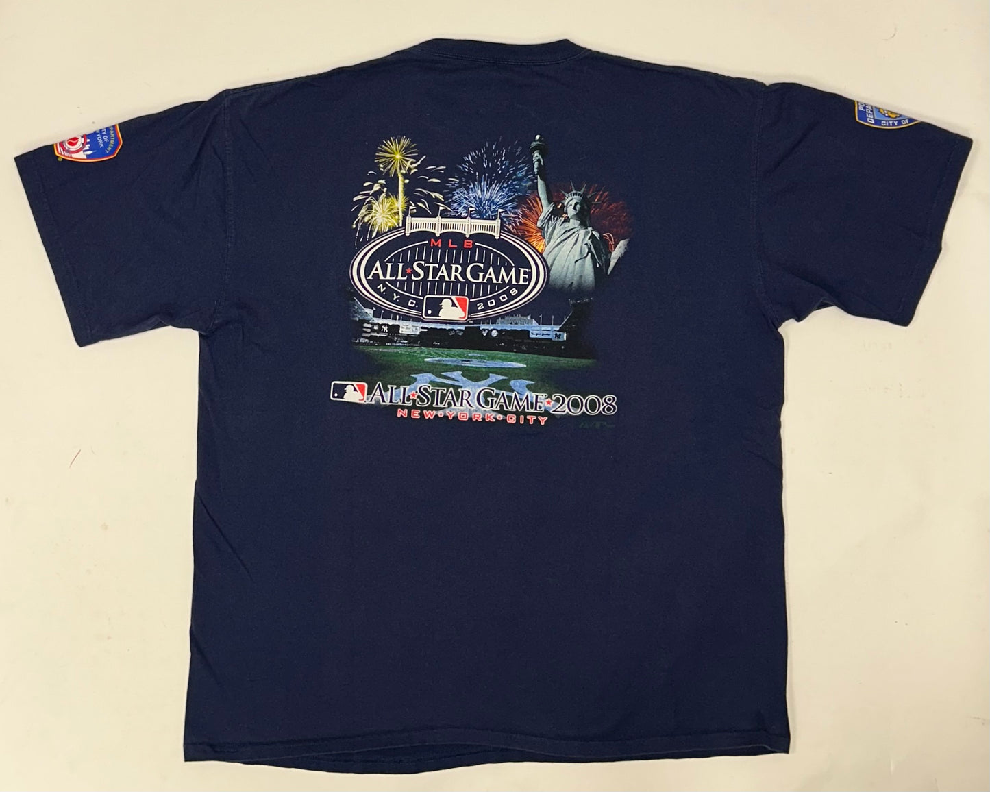 Majestic 2008 MLB All-Star Game Heroes Made. Legends Remembered New York Yankees City Of New York Police & Fire Departments Tee 2XL