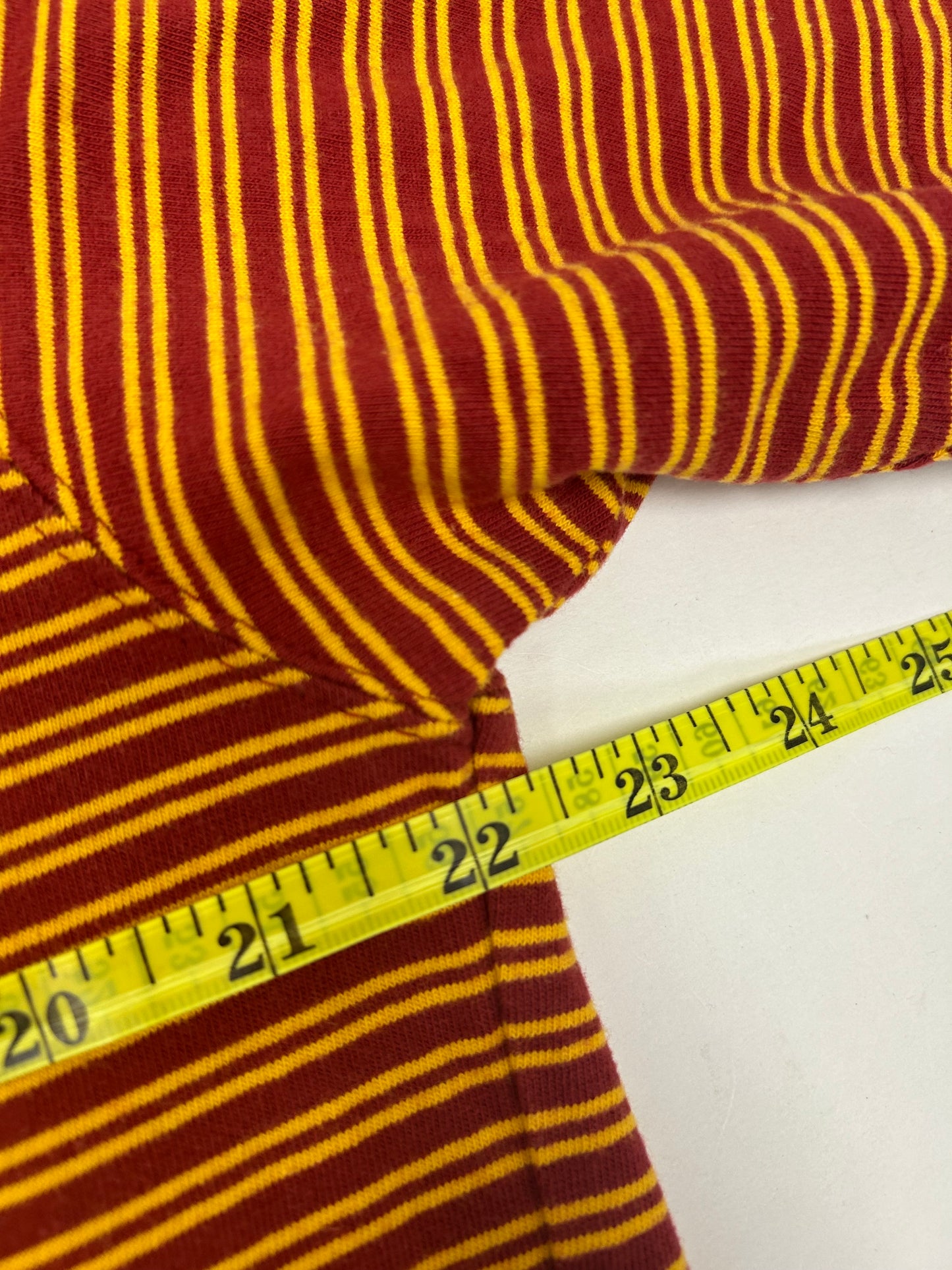Yellow & Red Abercrombie Striped Polo Medium