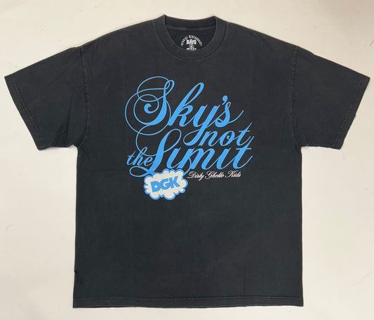 Vintage 2000s DGK Dirty Ghetto Kids Sky’s Not The Limit Skate Tee Skateboarding XL 23.5x30 Inches