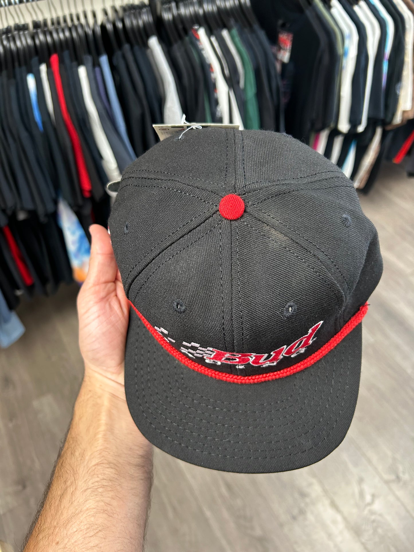 Vintage Bud Racing NASCAR 485 Of 2500 Adjustable Hat Blsck