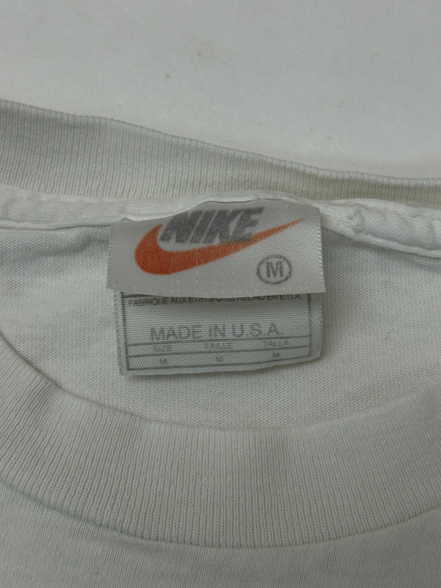 Vintage Nike 1996 The Lipton Rado Championships Tennis Tee Worn As Is White Tag Boxy M/L Fit 21.25x25.25 Inches