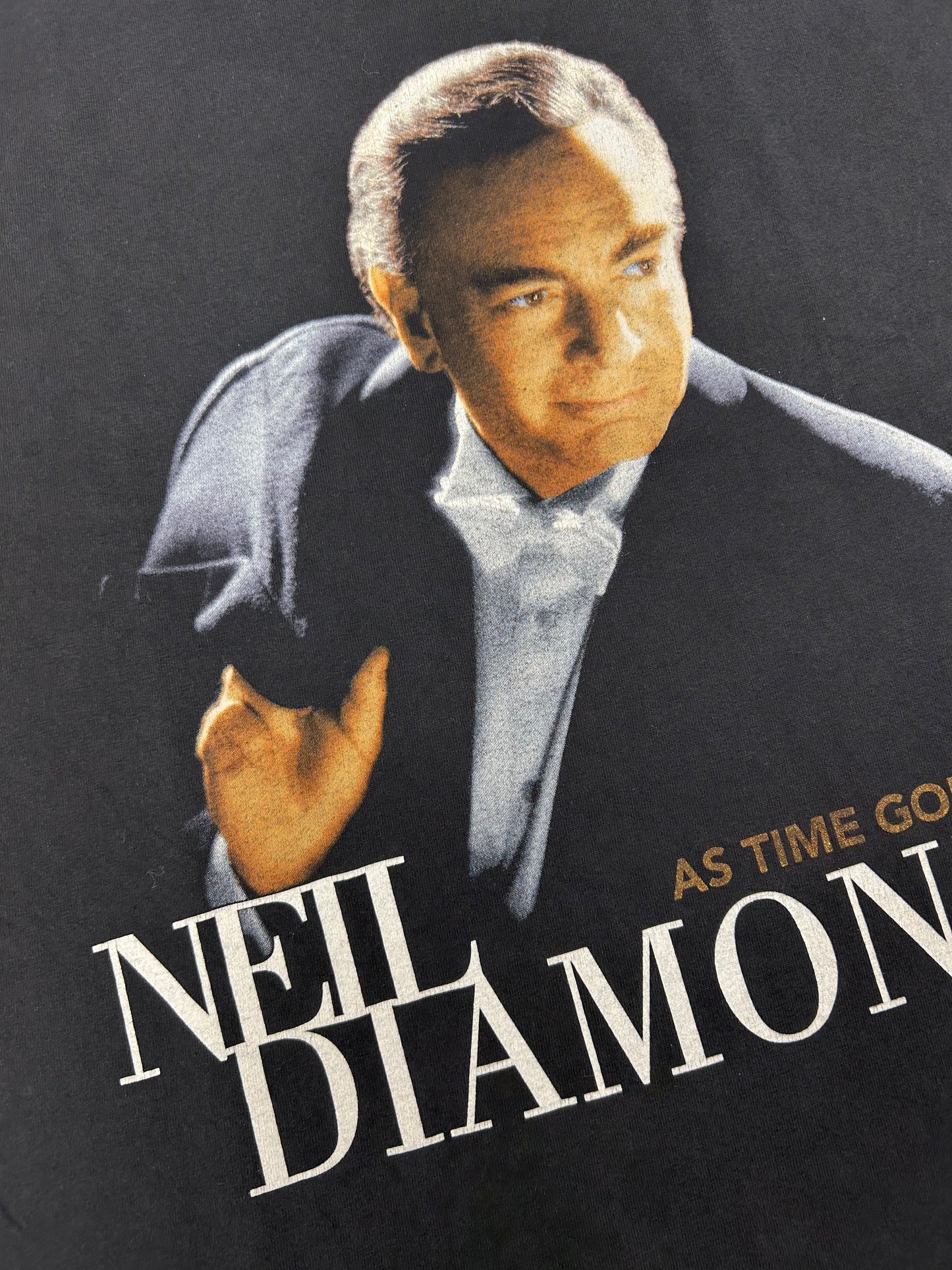 Vintage 1998-1999 Neil Diamond World Tour As Time Goes By Concert Music Tee Large 21.25x29.5 Inches