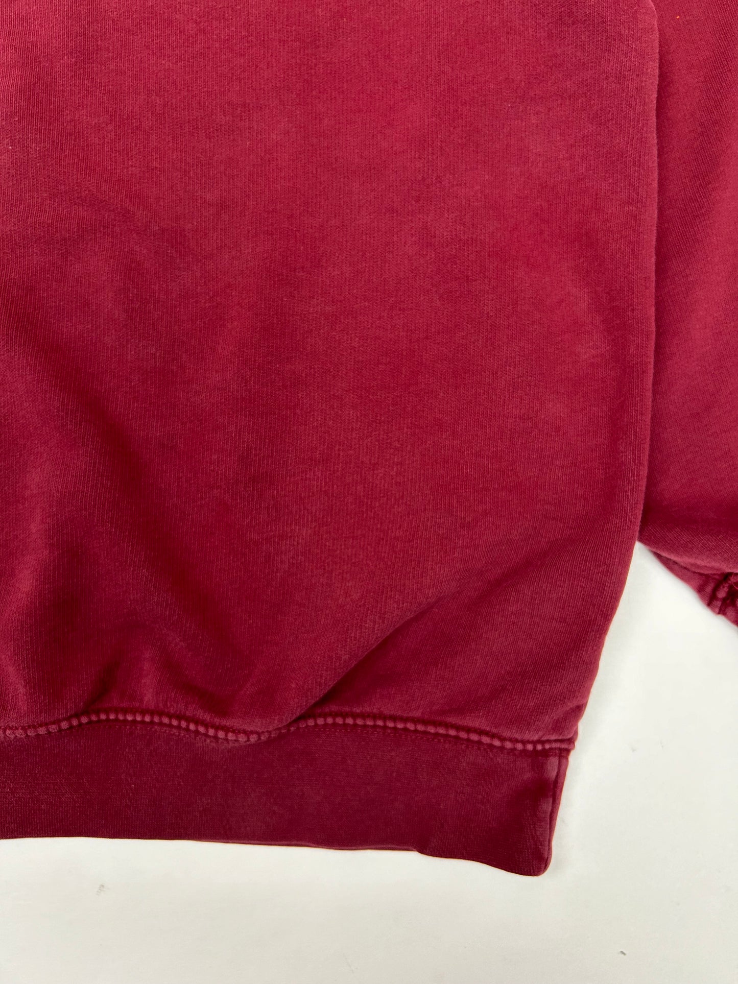 Vintage 00s Nike Swoosh Embroidered Chest Logo Essential Crewneck Sweatshirt Maroon Red Large  24.25x28 Has Small Flaw On Back As Is