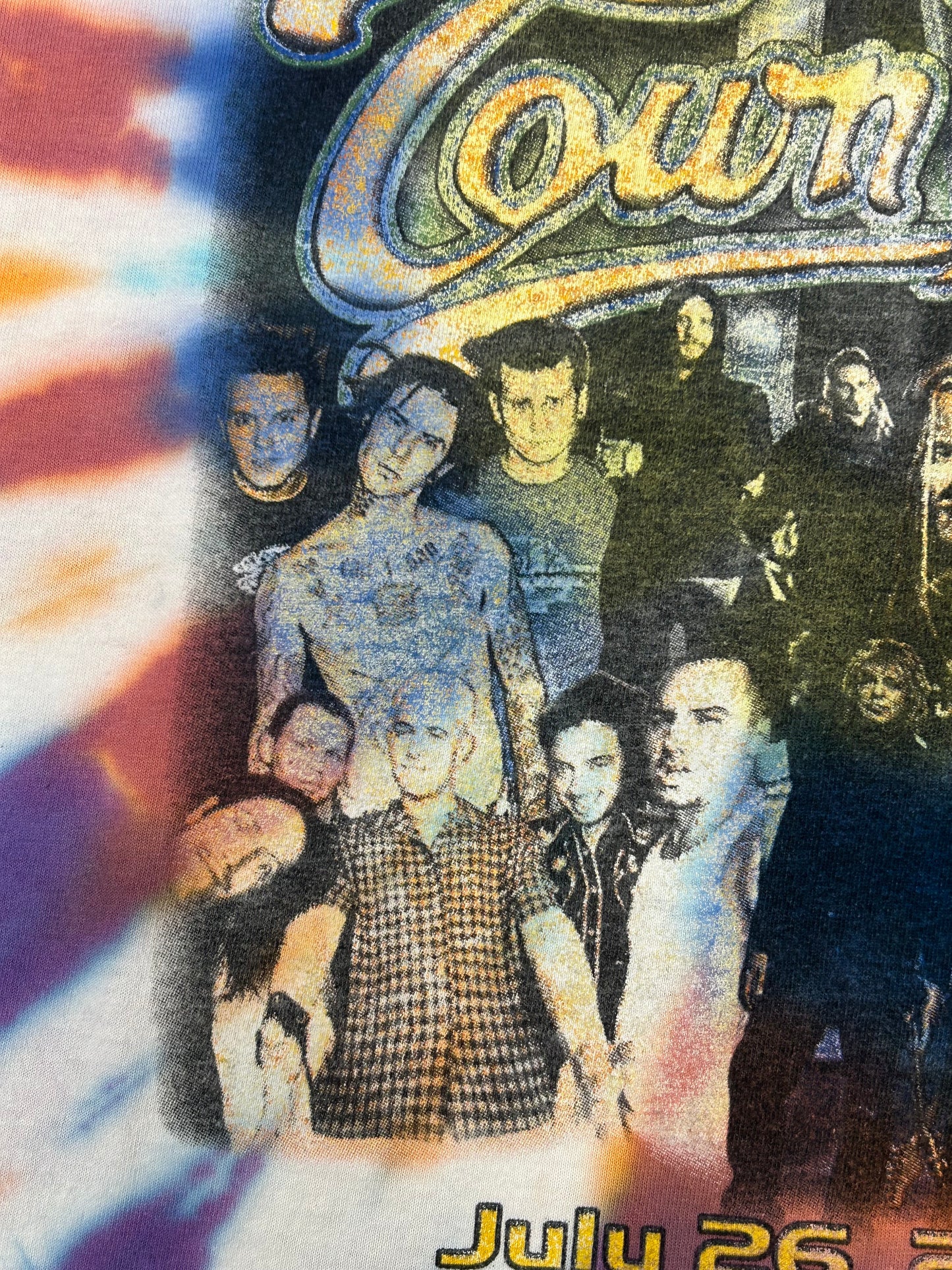 Vintage The Rolling Rock Town Fair Music Festival blink-182, Def Leppard, Puddle Of Mudd, Sum41, Saliva Parking Lot Tee