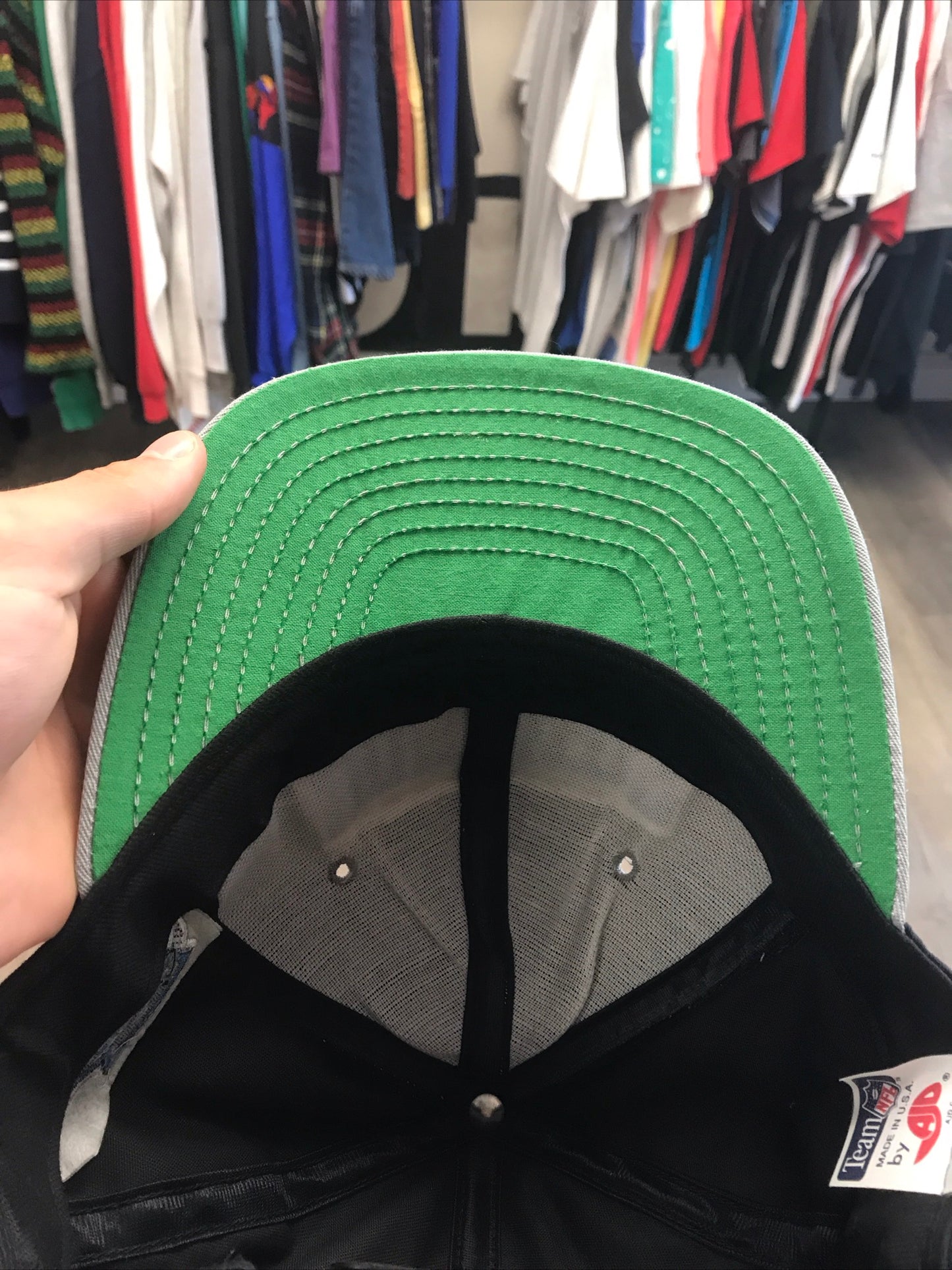 Vintage 90s Ajd NFL Carolina Panthers Embroided Snapback Hat Great condition