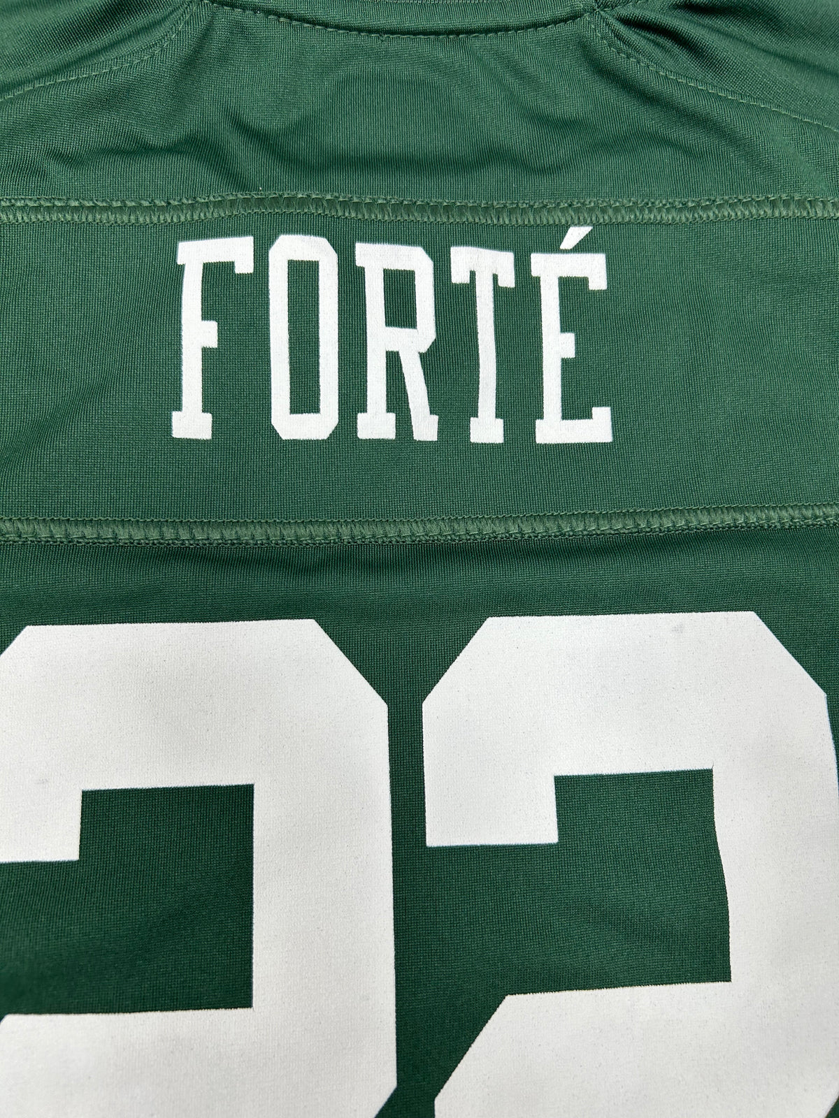 Matt Forté #22 New York Jets NFL Nike Green Football Jersey Youth Size L 14/16 19.25x26.5 Inches