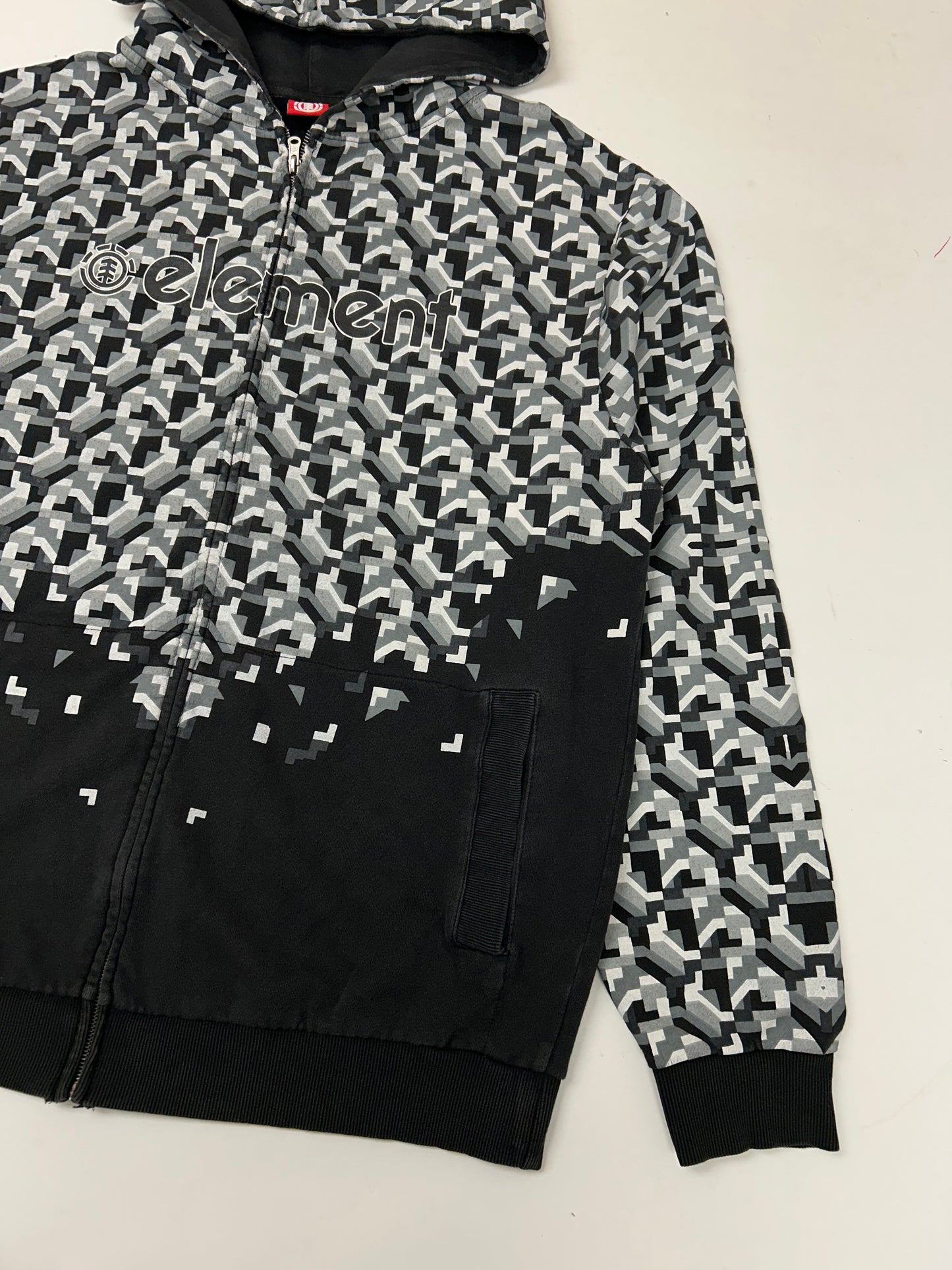 Vintage Element Skateboards Zip Hooded Sweatshirt Graphic Y2K XL 26x31.5 Inches Skate 2000s