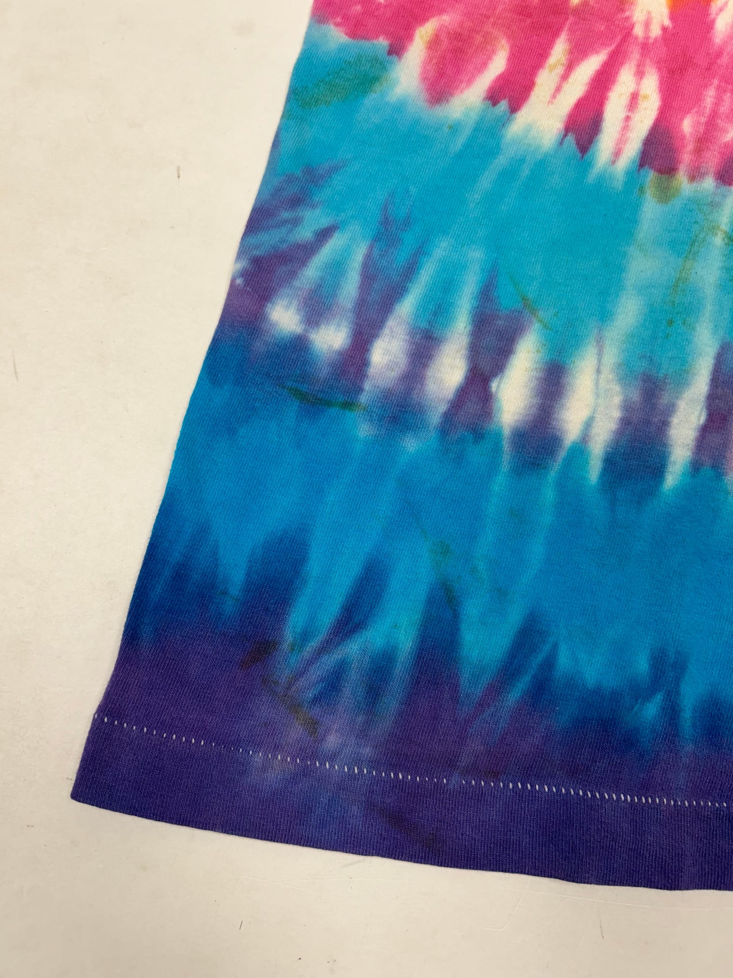 Vintage 90s Ben and Jerrys Wavy Gravy Ice Cream Tie Dye Tee Stained As Is XL 24.5s29.5 Inches