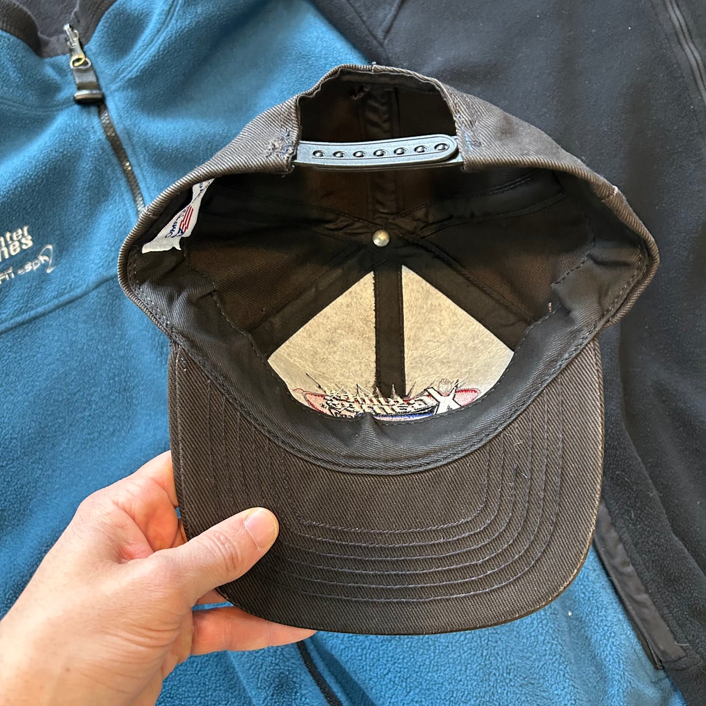 Vintage Winter X Games ESPN ESPN2 Promo SnapBack Hat With Replacement Snaps Faded Black