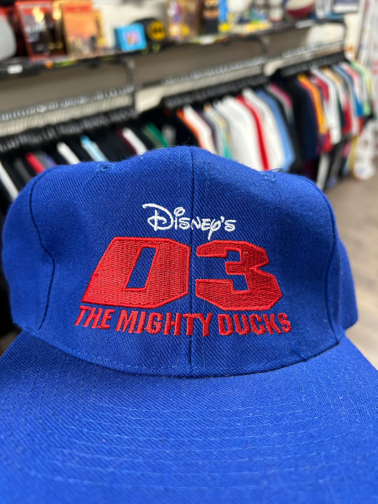 Vintage 1996 Disney The Mighty Ducks D3 Movie Promo SnapBack Hat OSFM KC Cap