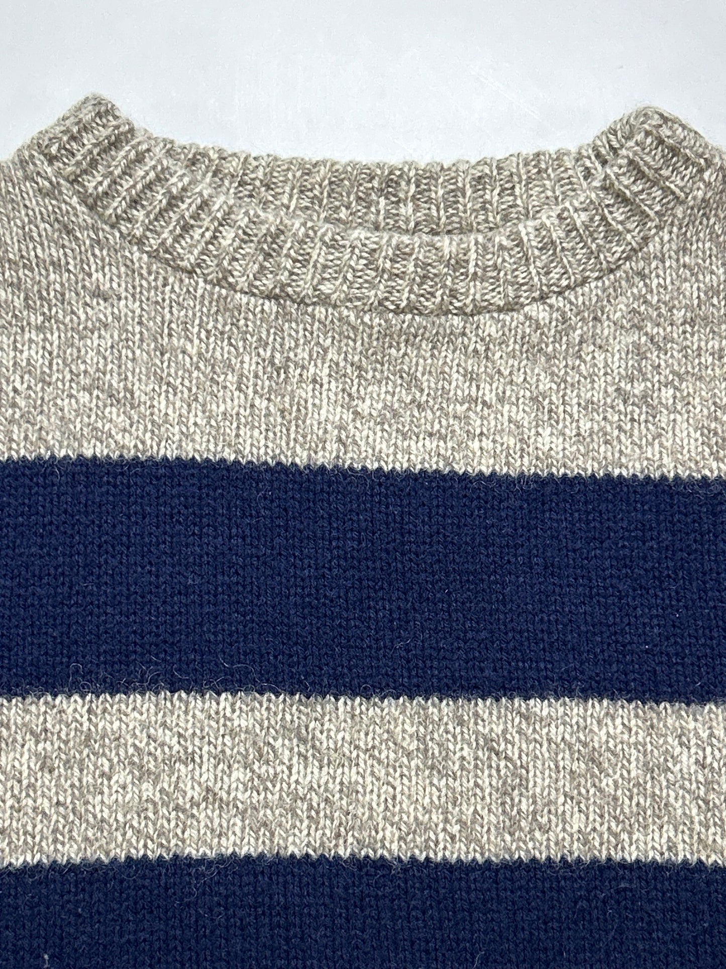 Vintage Victoria Dry Goods Sweater Made in USA Striped 23.25x27 Inches Medium