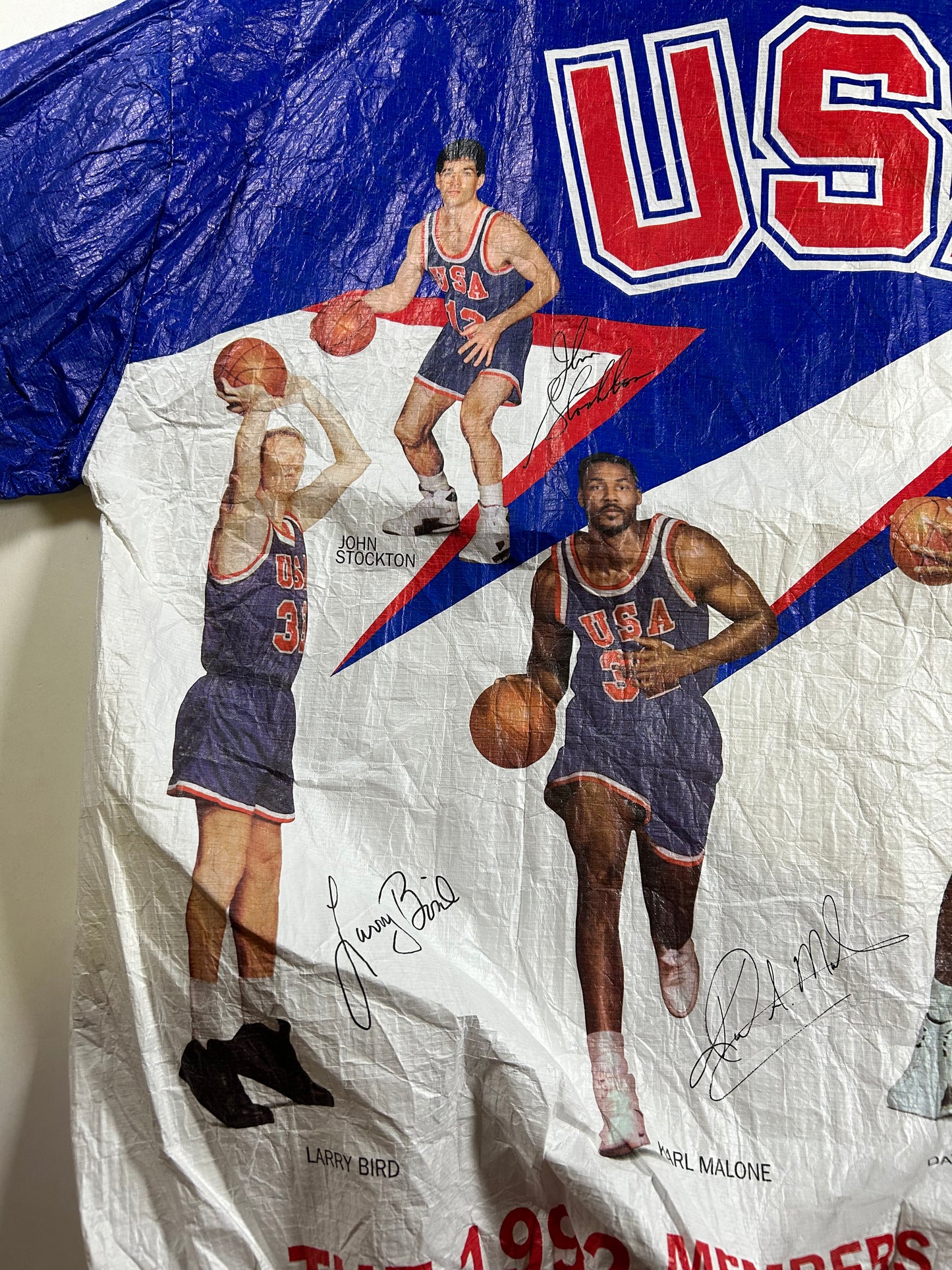Vintage 1992 Barcelona Olympic Basketball Dream Team Jacket  Kellogg's Tyvek Size Large 25.75x27.25 Inches