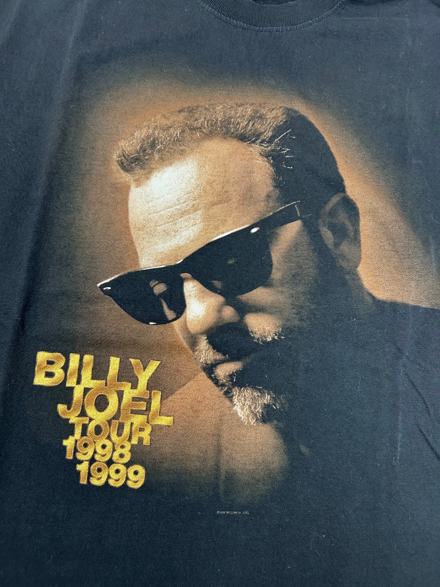 Vintage 1998-99 Billy Joel Tour Music Band Graphic Tee Large 21.5x30.25 Inches