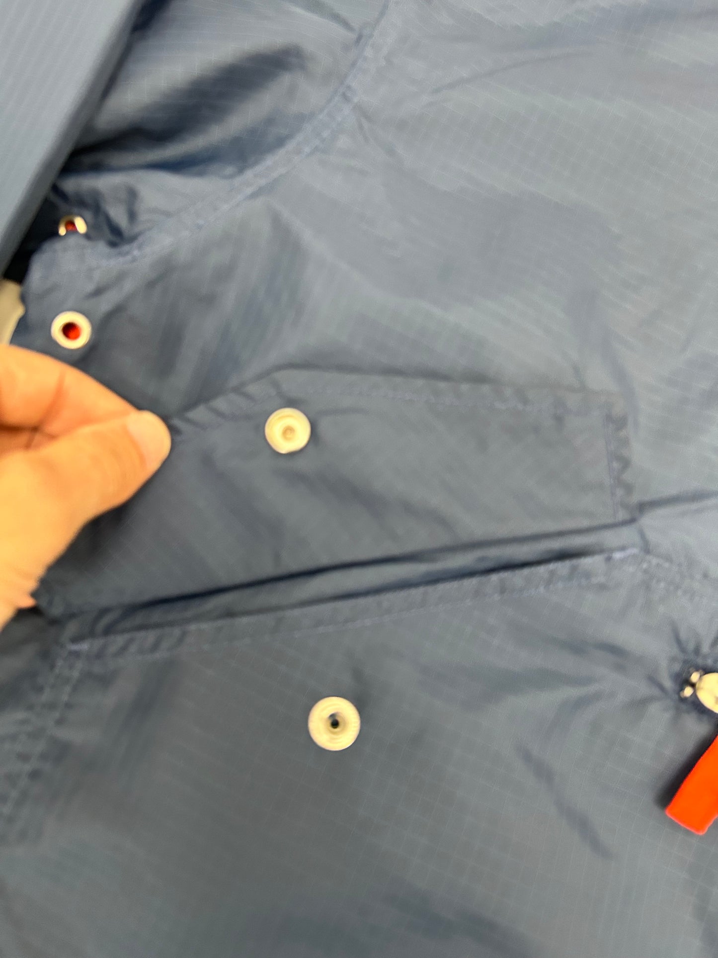 Vintage 1996 Warner Bros. Looney Tunes Bugs Bunny Longitude/Latitude Windbreaker Jacket Large 27.25x29.25 Inches Can Fit XL