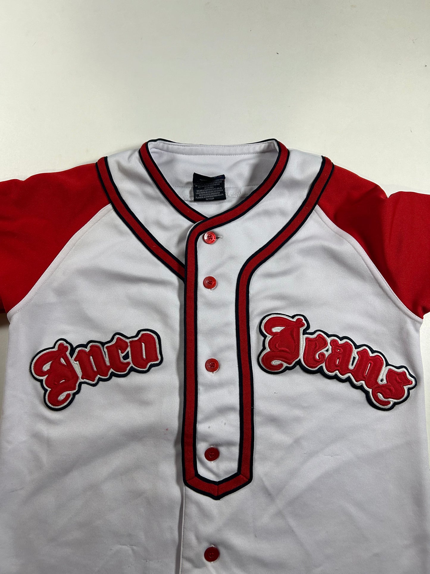 JNCO Sport Baseball Style Jersey JNCO Jeans Co. 2000s 19.25x25.5 Inches XS/Youth