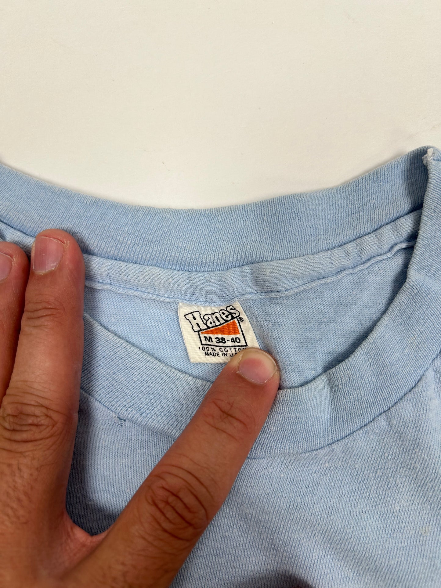 Vintage Bugs & Drugs 70s Hanes Tag Tee Small Fit 18.75x24.5 Inches