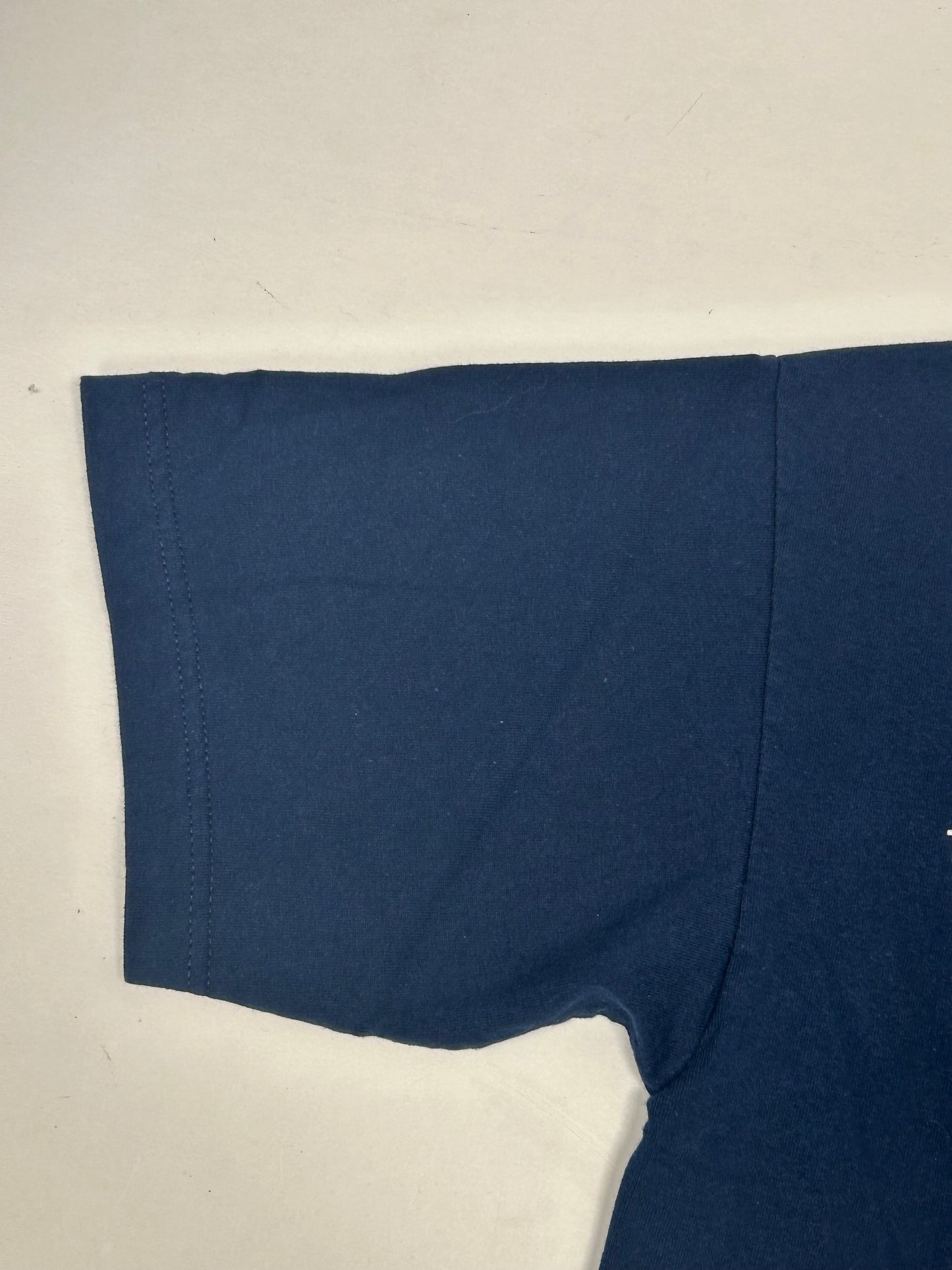 Vintage Tommy Hilfiger Freedom Jeans T Shirt Spell Out Navy Blue Medium USA 90s