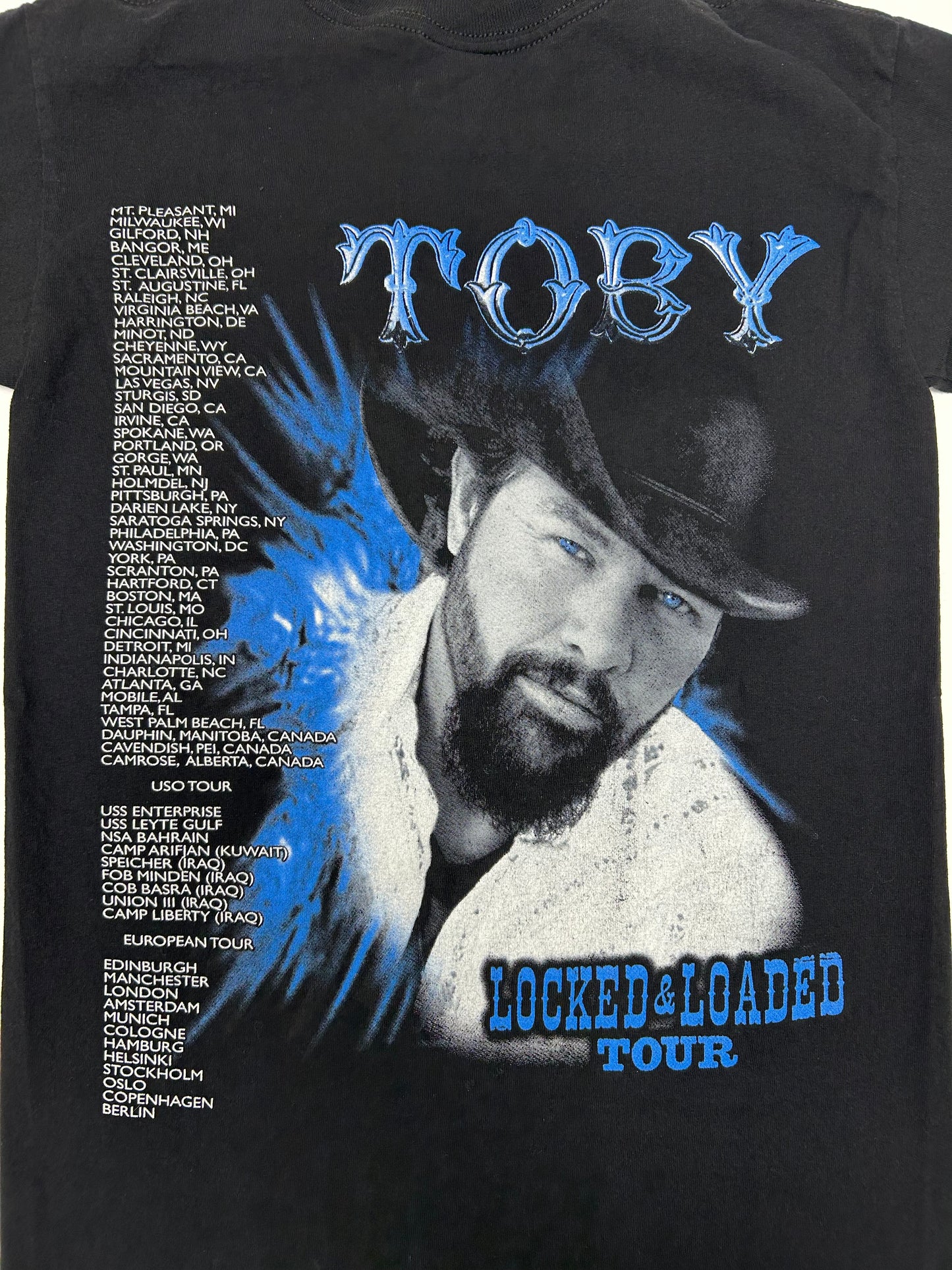 Vintage Toby Keith Locked and Loaded 2011 Made In America Tour T-Shirt Smal