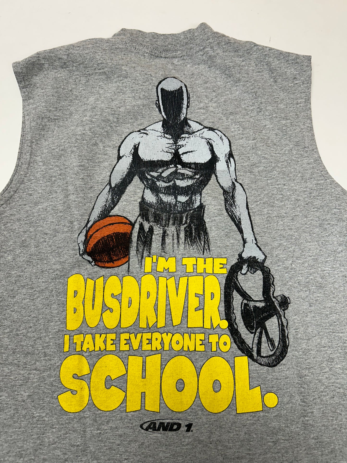 Vintage And1 And 1 I’m The Busdriver I Take Everyone To School Tank Top 19.75x24.5 Inches