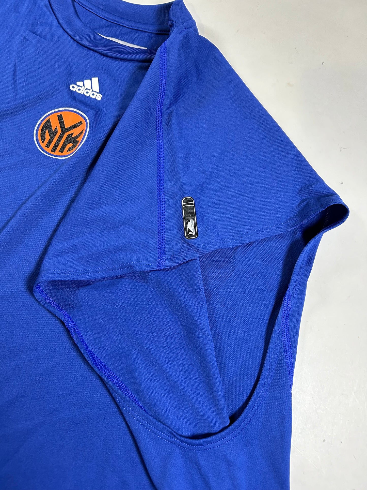 Adidas Climalite NBA New York Knicks Basketball Shirt Mens Blue Performance 4XL 31.75x34/38.25 Inches New