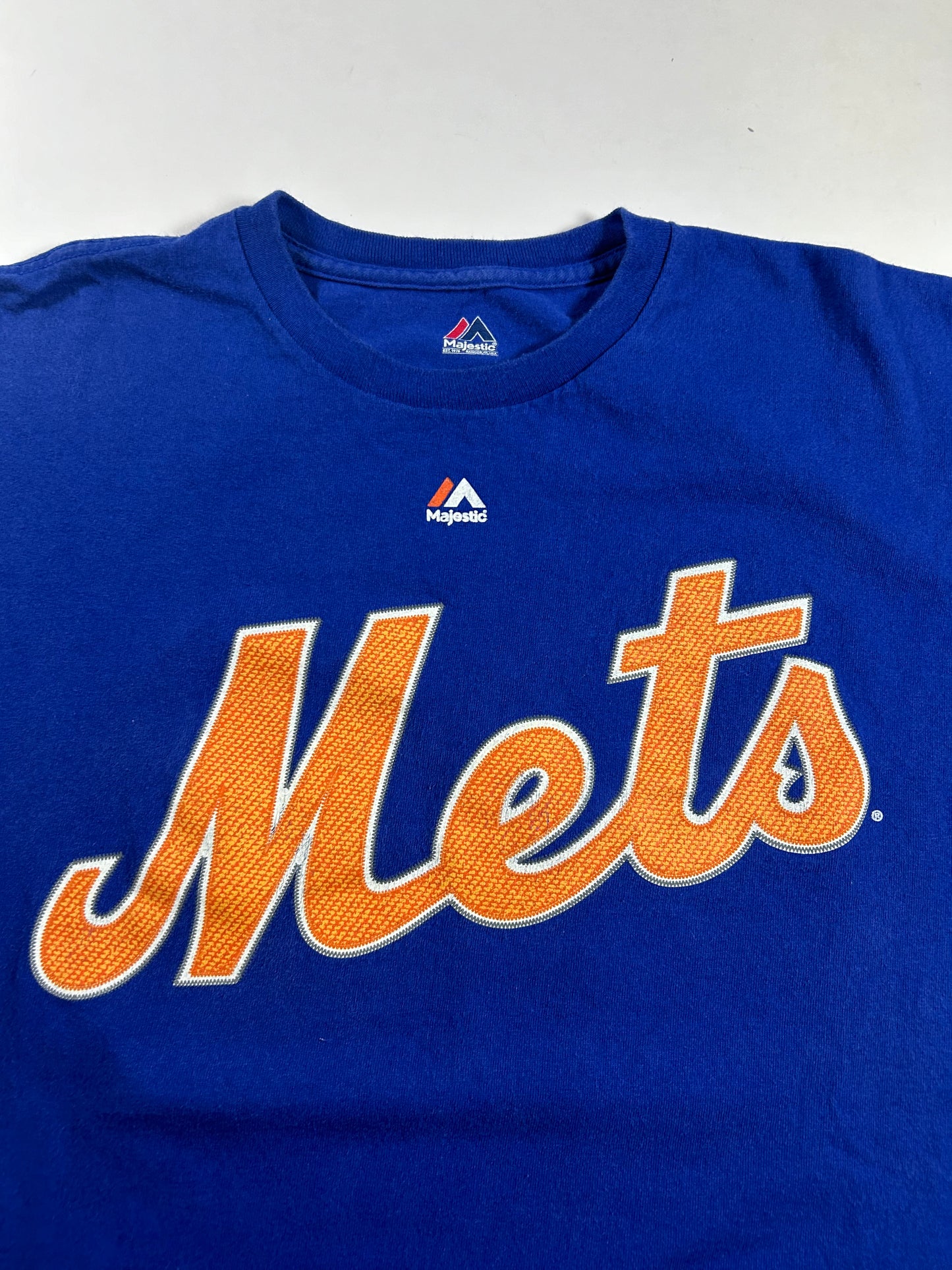 Majestic Marvel New York Mets Noah Syndergaard Thor MLB T-Shirt Large 21x28.74 Inches Blue