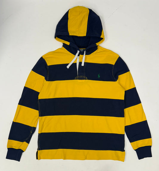 Vintage Polo Ralph Lauren Classic Striped Hoodie Pullover Thin Medium 20.75x27